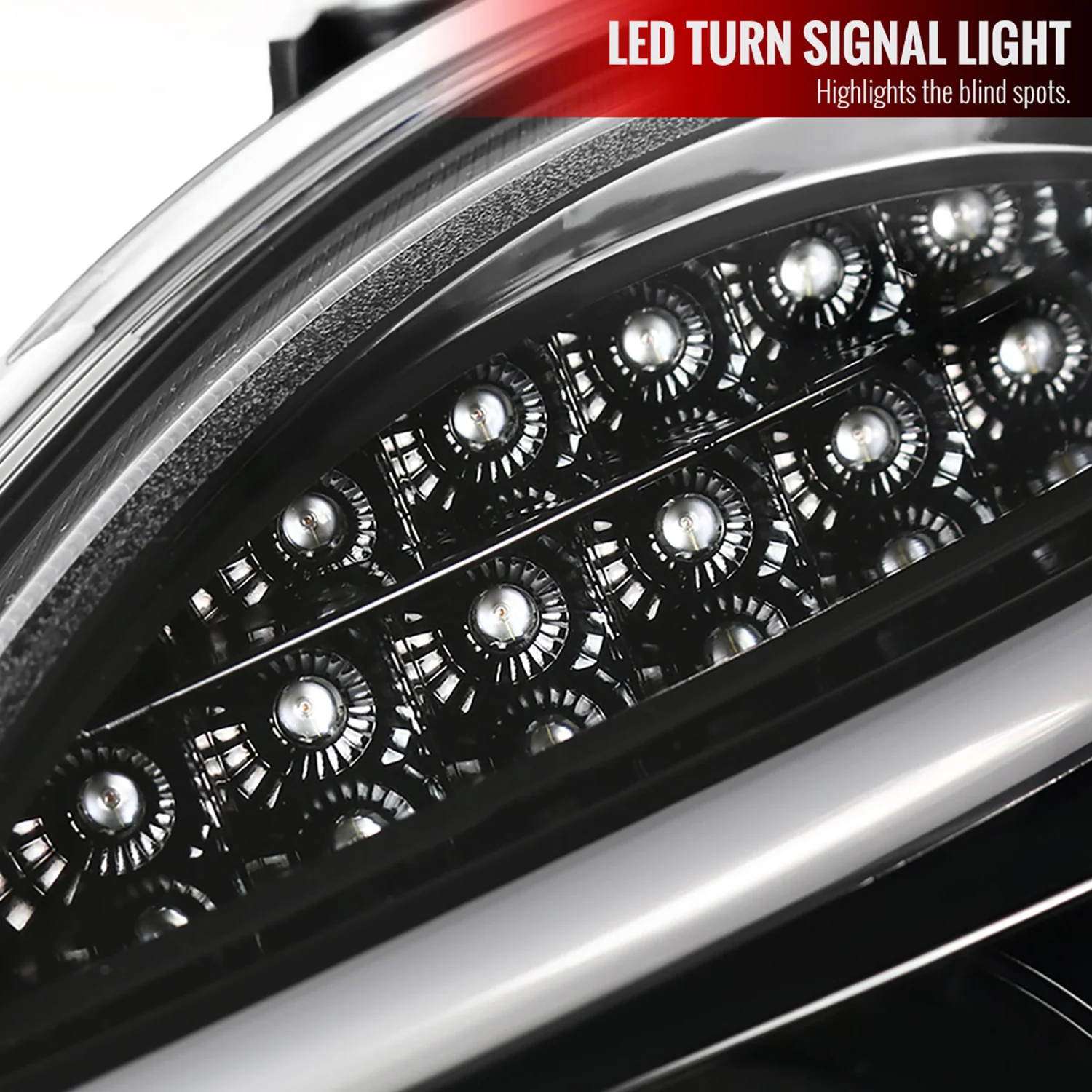2001-2007 Mercedes W203 C Class Sedan LED Bar Headlights Signal Glossy Black - Image 6