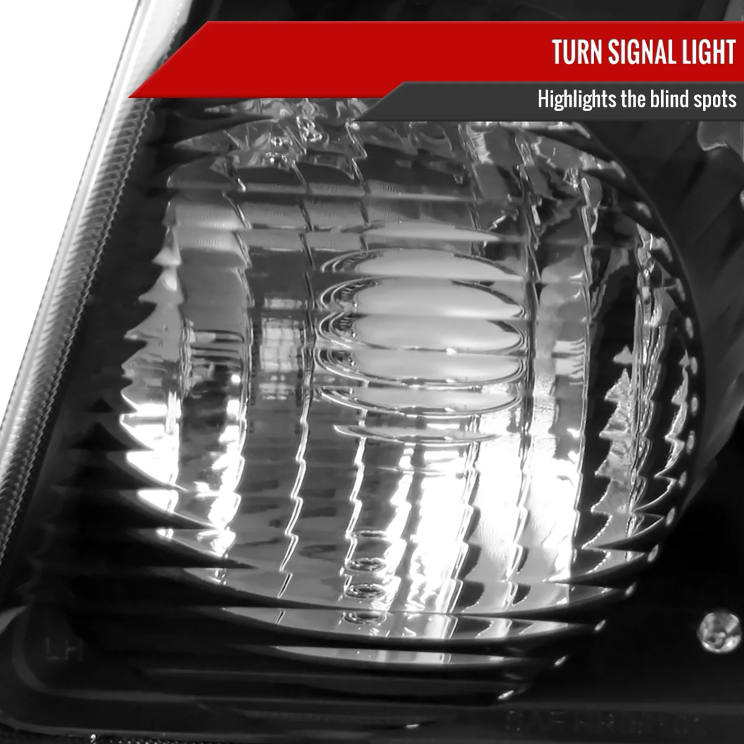 2001-2011 Ford Ranger Factory Headlights Amber Lens Corner Signal Lights Black - Image 4