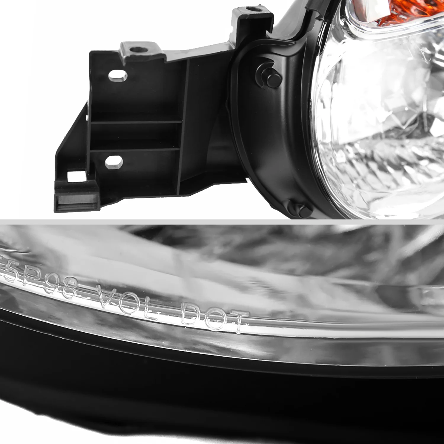 2002-2003 Subaru Impreza OEM Replacement Headlights Chrome/Clear Lens - Image 6