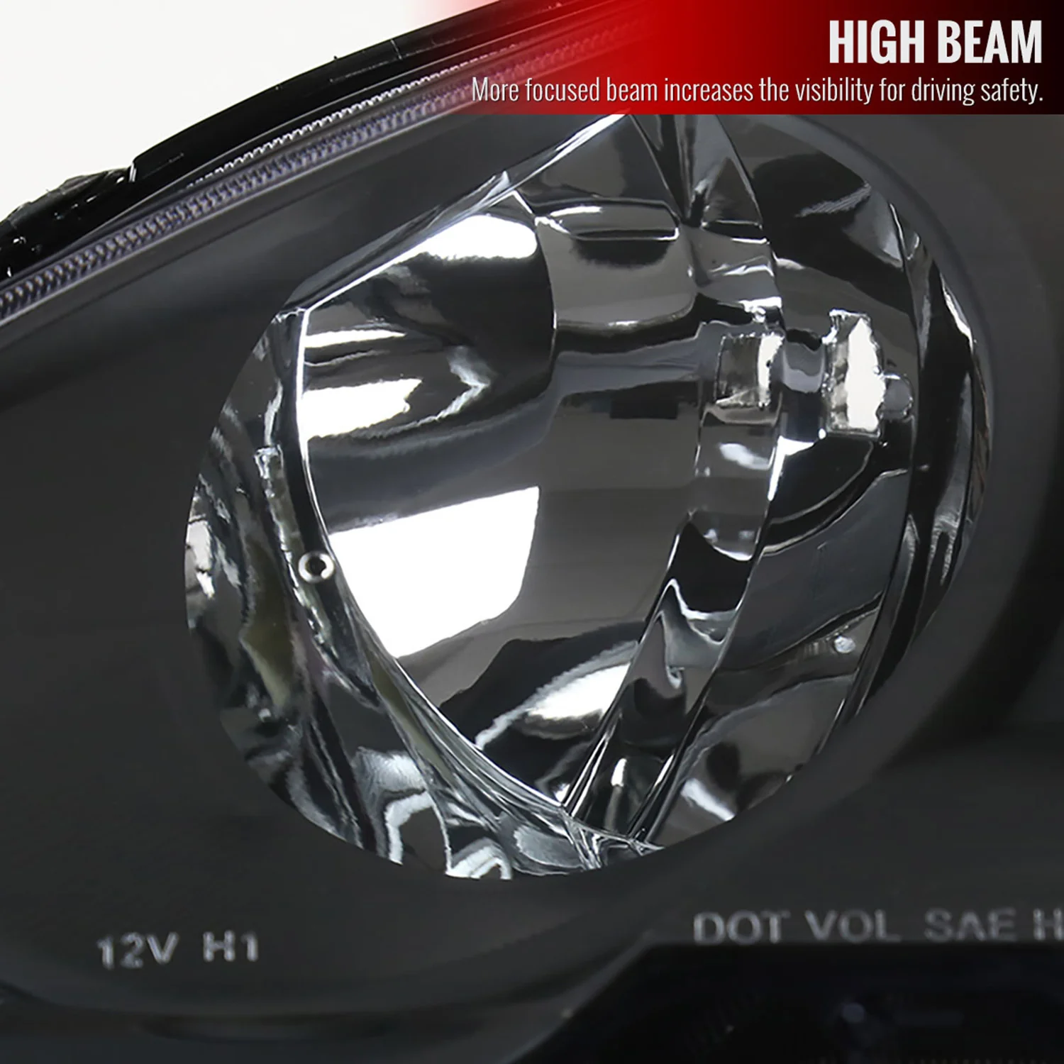 2002-2004 Acura RSX Factory Headlights w/Amber Reflectors Matt Black/Clear - Image 3
