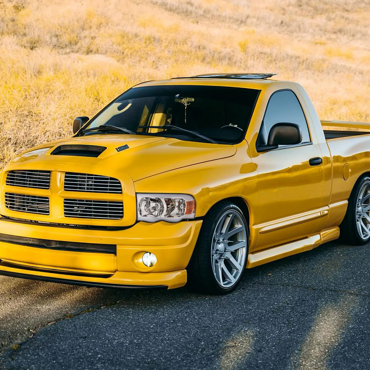 2002-2005 Dodge RAM 1500 /RAM 2500/3500 LED Tube Factory Headlights Chrome - Image 9