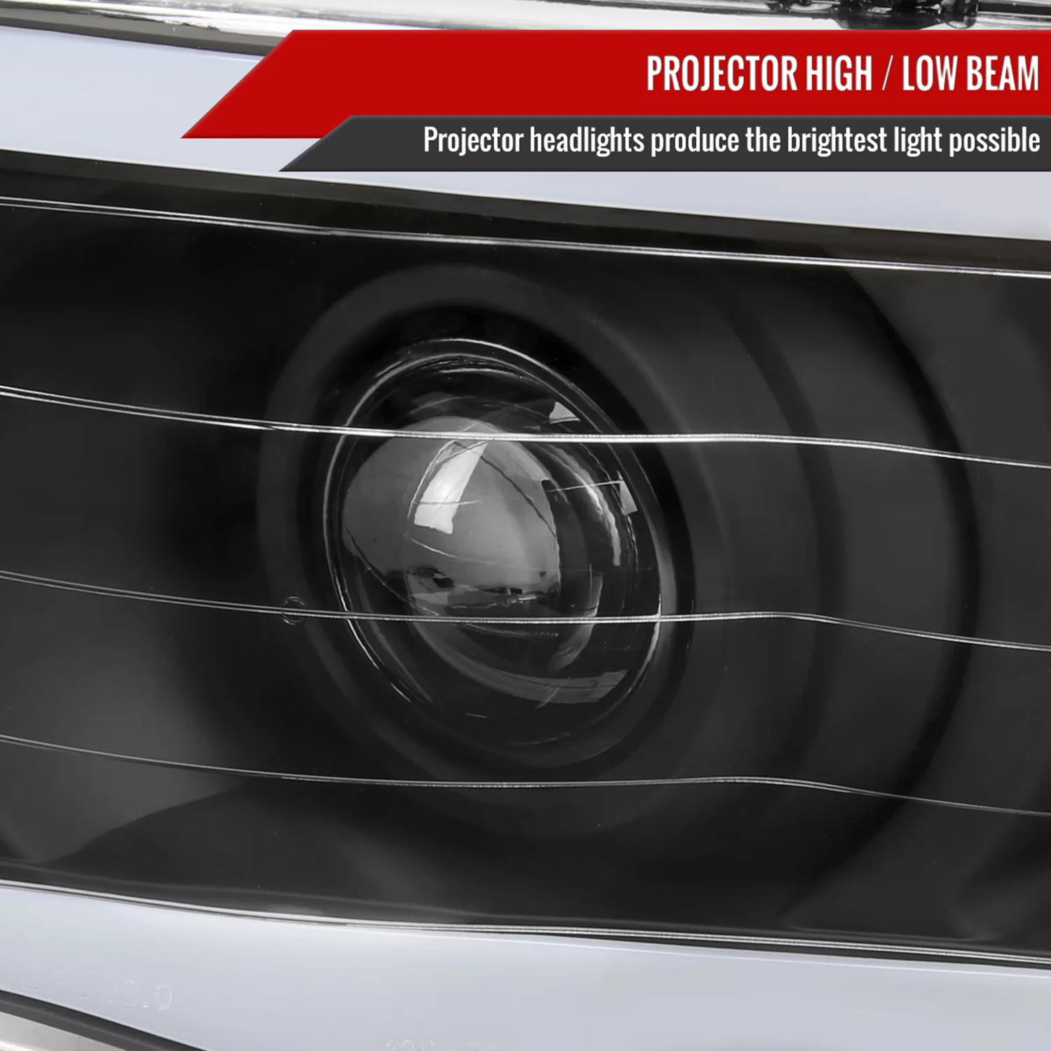 2002-2005 Dodge Ram 1500 / RAM 2500 / 3500 LED Tube Headlights Matte Black - Image 3