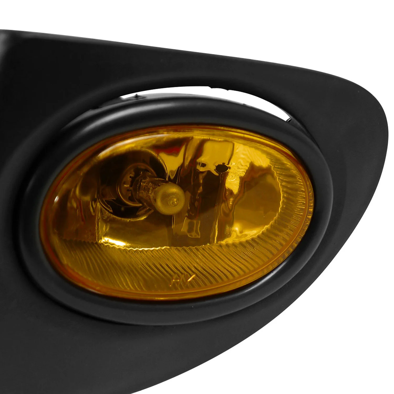 2002-2005 Honda Civic Si Hatchback H11 Fog Lights Kit Chrome/Amber Yellow Lens - Image 4