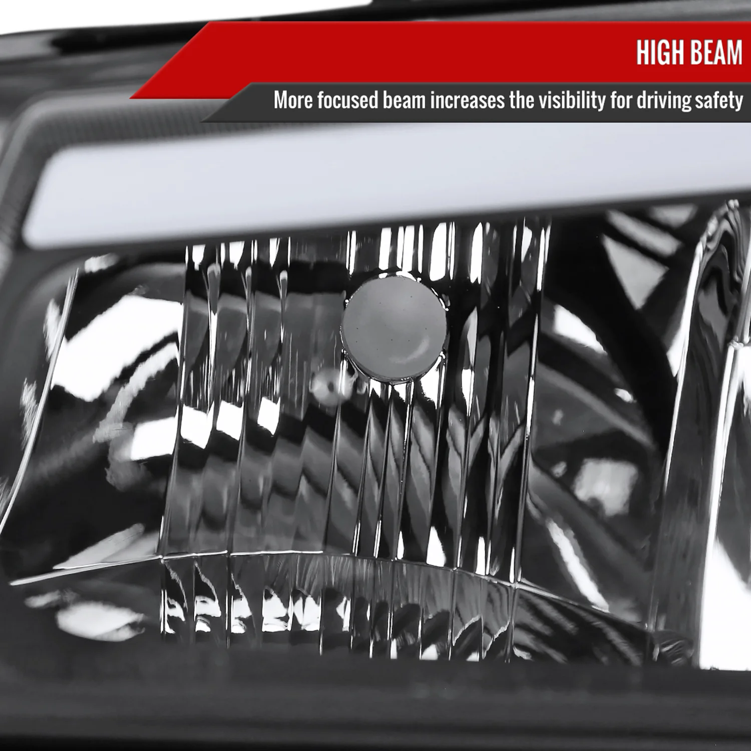 2002-2006 Chevy Avalanche/ Silverado LED Bar Factory Headlights&Bumper Lights - Image 4