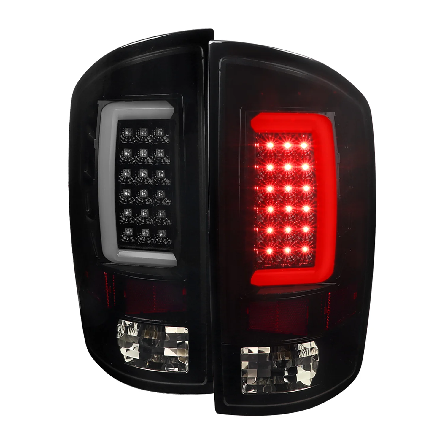 2002-2006 Dodge RAM 1500 2500 3500 LED Tail Lights -G2 Glossy Black/Smoke Lens