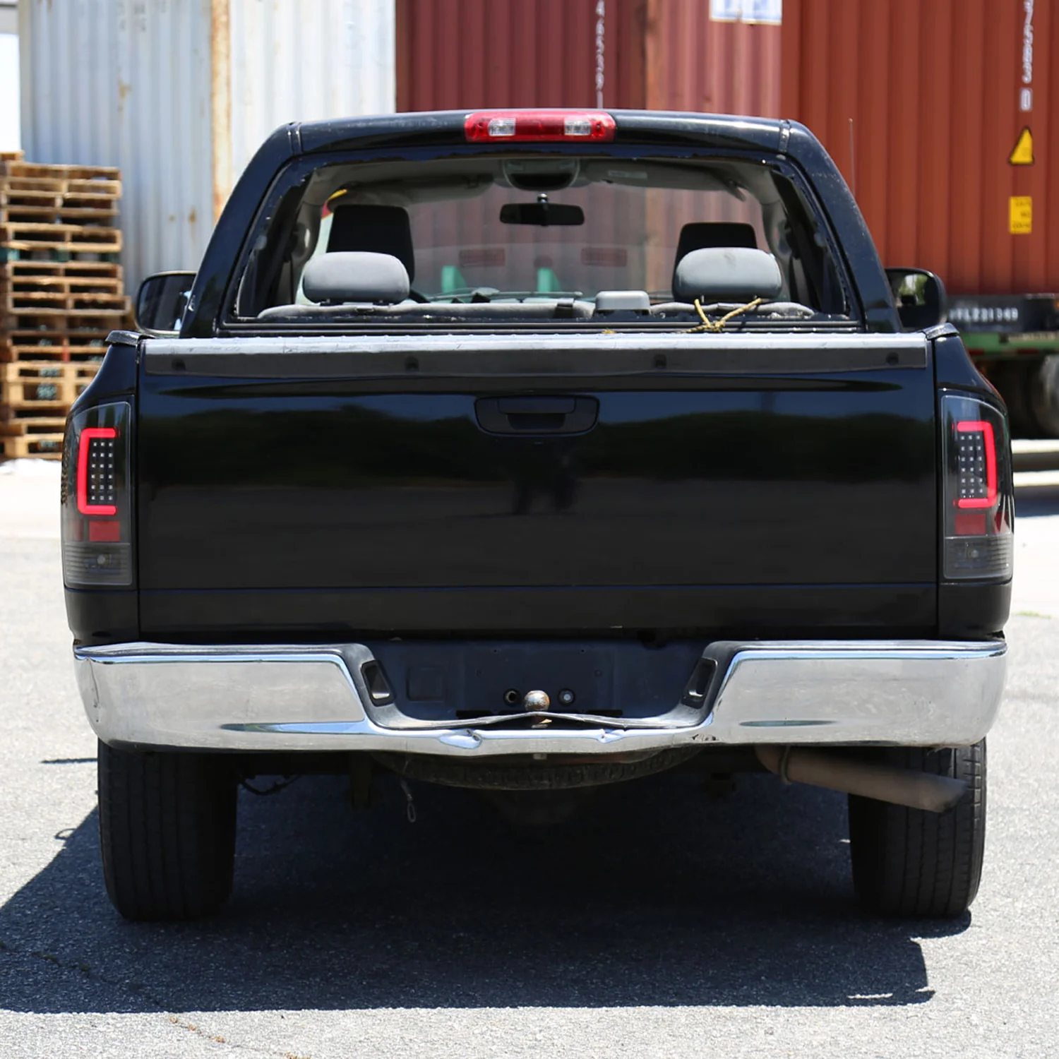 2002-2006 Dodge RAM 1500 2500 3500 LED Tail Lights -G2 Jet Black/Clear Lens - Image 10