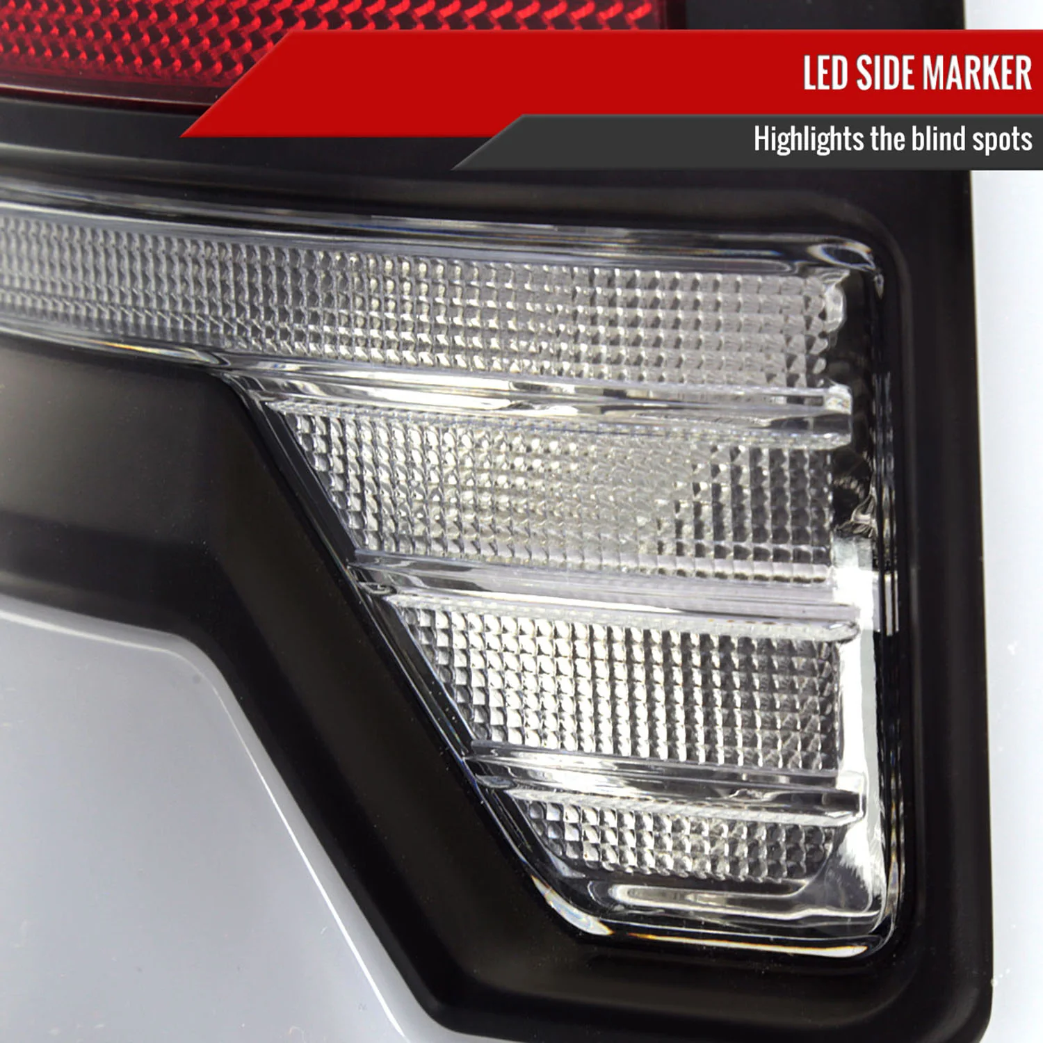 2002-2006 Dodge RAM 1500/2500/3500 White LED Bar Tail Lights Matte Black/Clear - Image 5