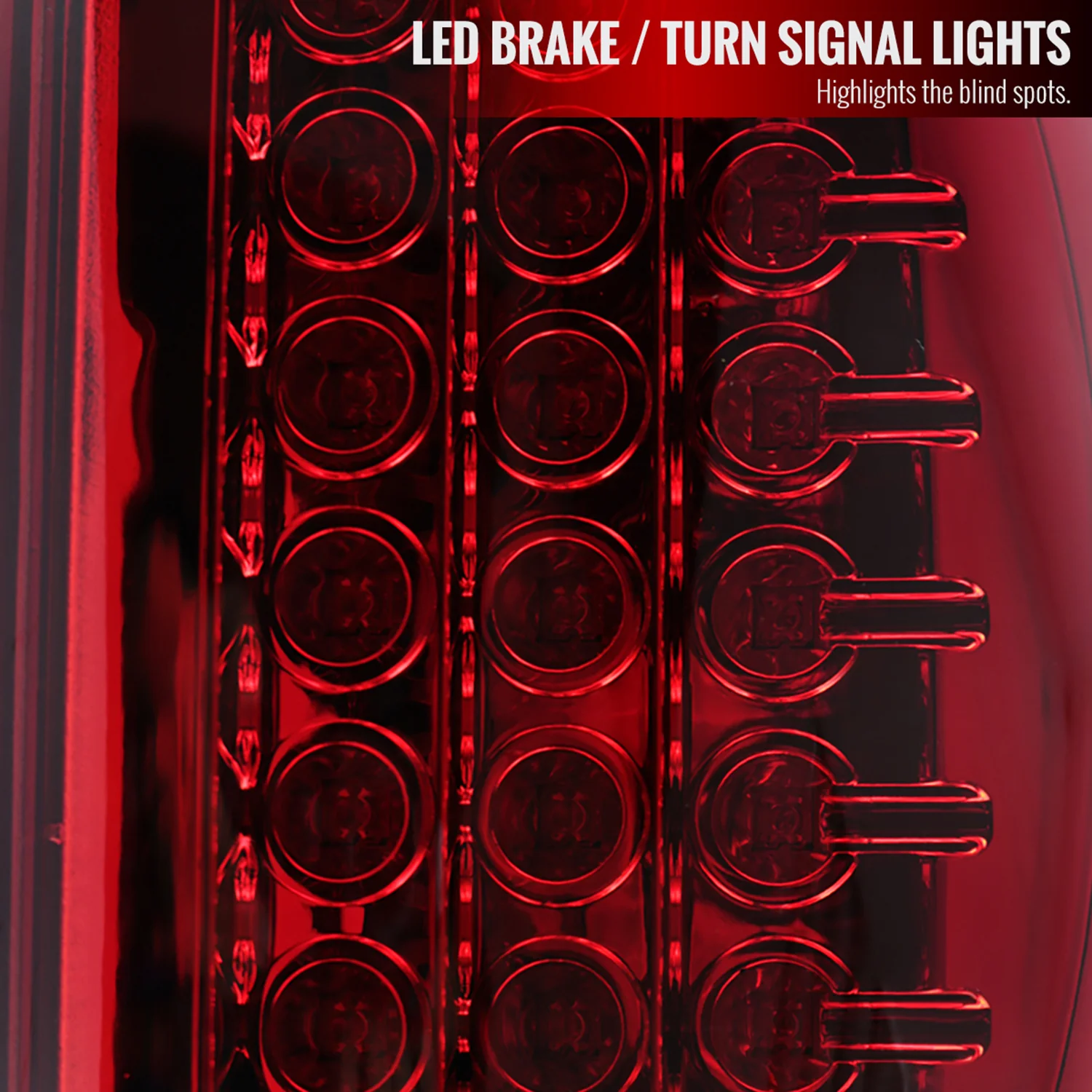 2002-2006 Dodge RAM LED Tail Lights Chrome Housing/Red Clear Lens - Image 3