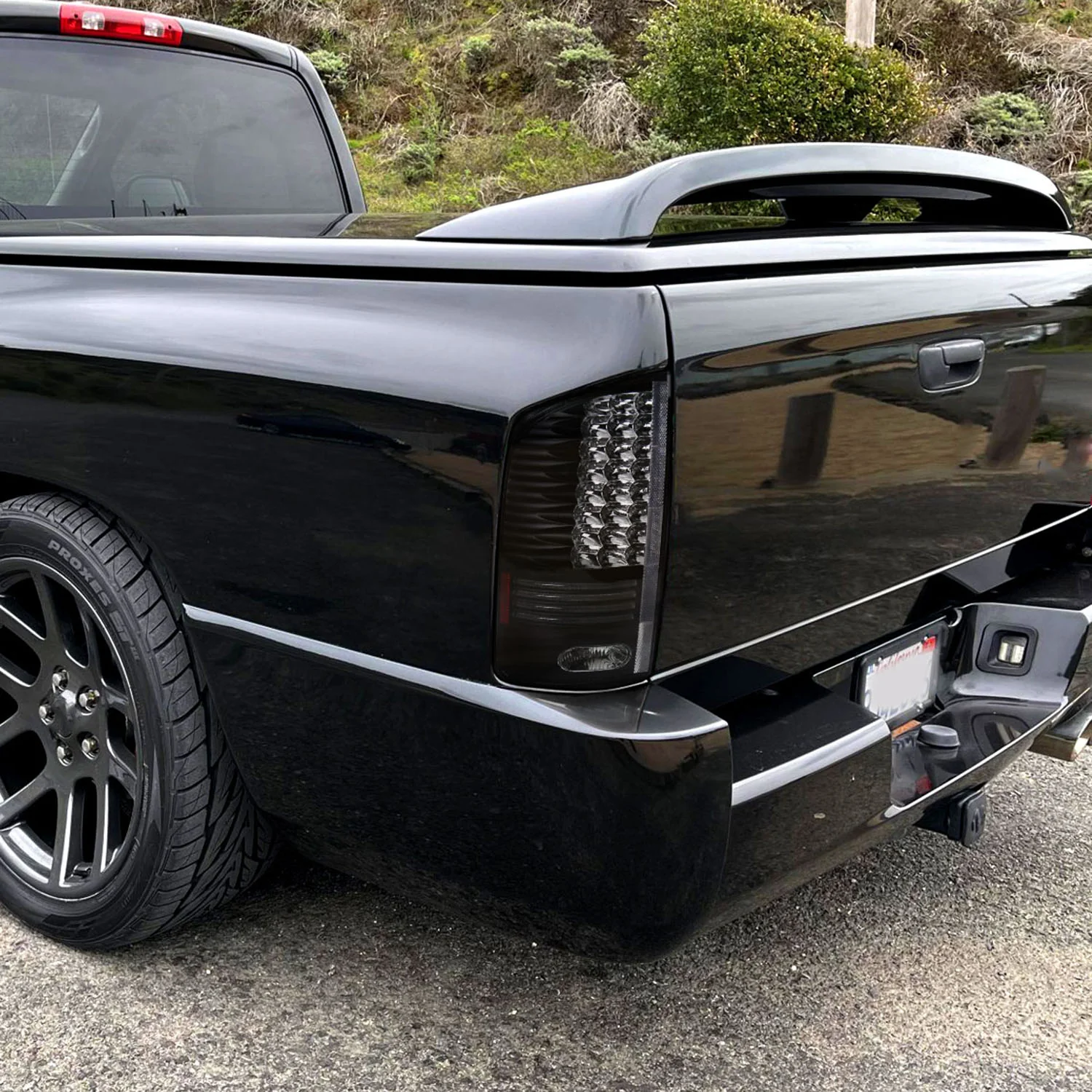 2002-2006 Dodge RAM LED Tail Lights Matte Black Housing/Clear Lens - Image 10