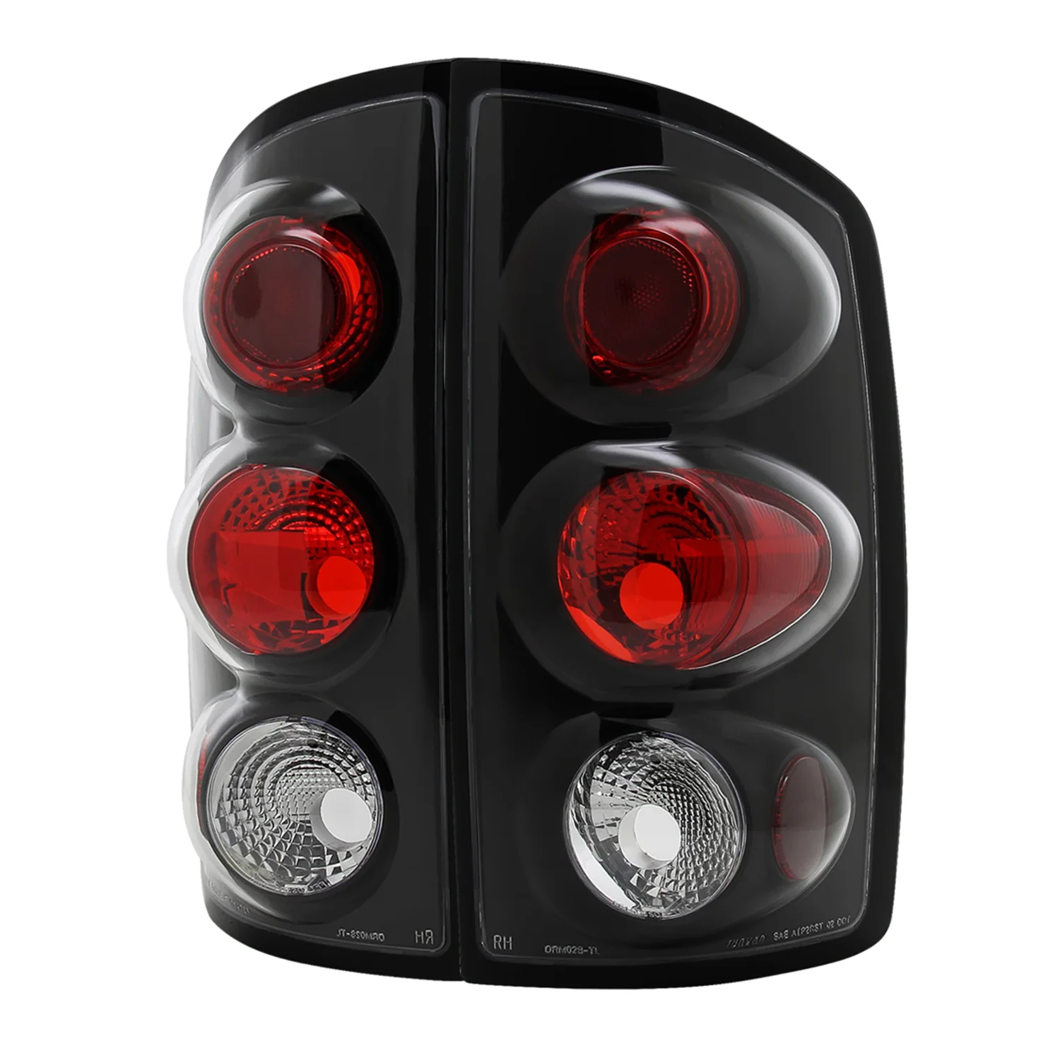 2002-2006 Dodge RAM Tail Lights Matte Black Housing/Clear Lens