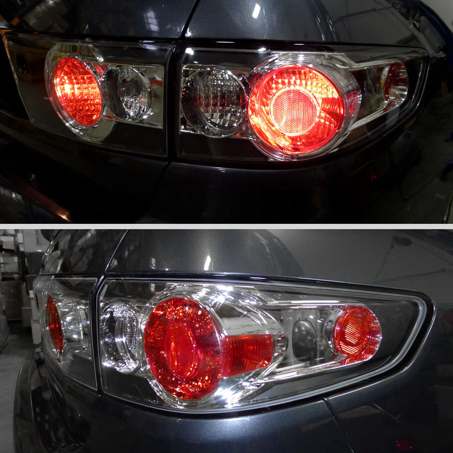 2003-2005 Honda Accord Sedan Tail Lights Matte Black Housing/Clear Lens - Image 10