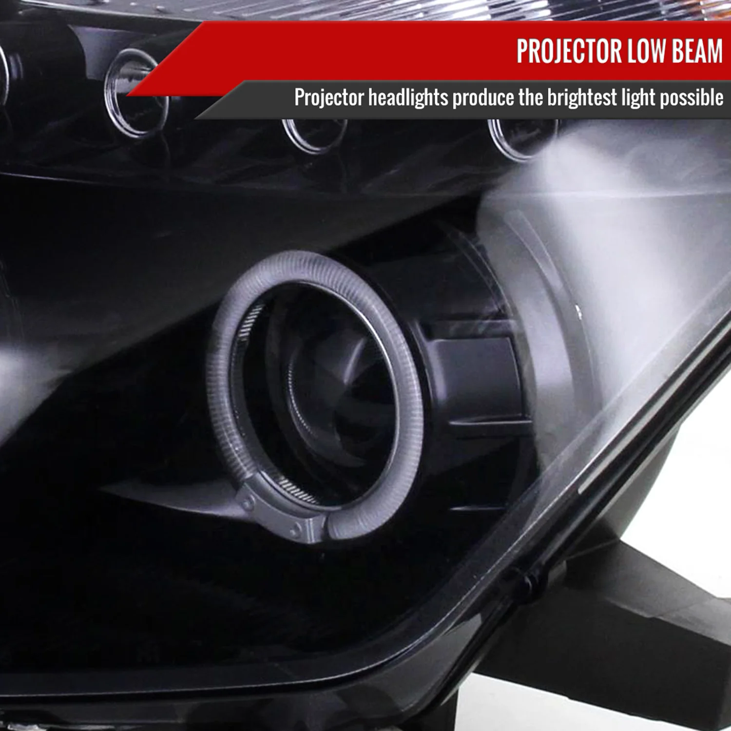 2003-2005 Nissan 350Z Dual Halo Projector Headlights Glossy Black/Smoke Lens - Image 3