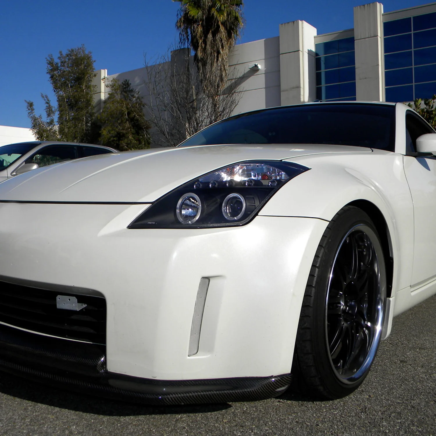 2003-2005 Nissan 350Z Dual Halo Projector Headlights Matte Black/Clear Lens - Image 10