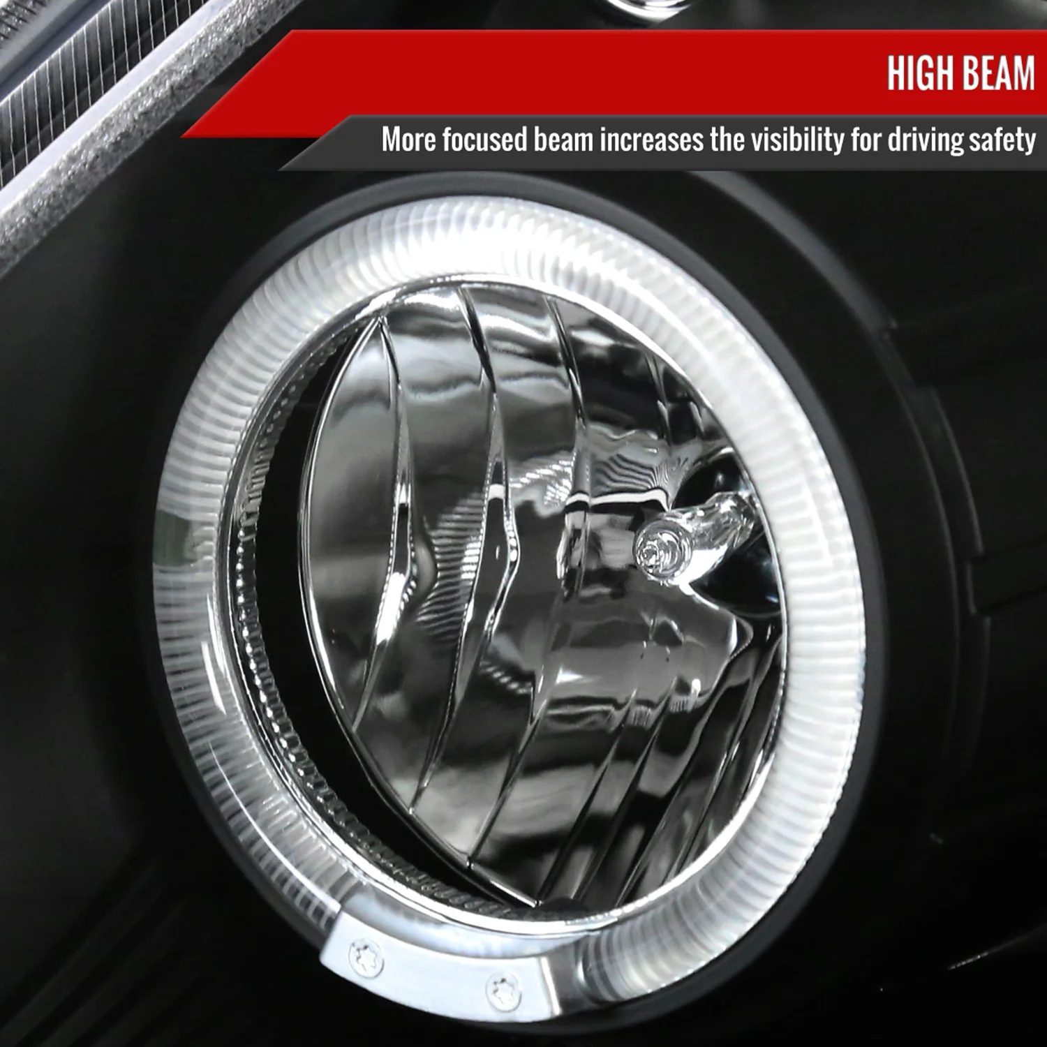 2003-2005 Nissan 350Z Dual Halo Projector Headlights Matte Black/Clear Lens - Image 4