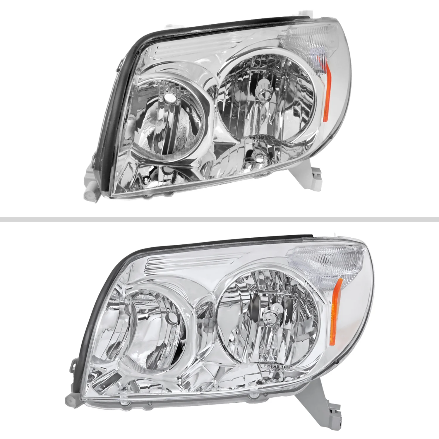 2003-2005 Toyota 4Runner Factory Style Headlights Chrome Housing/Clear Lens - Image 2
