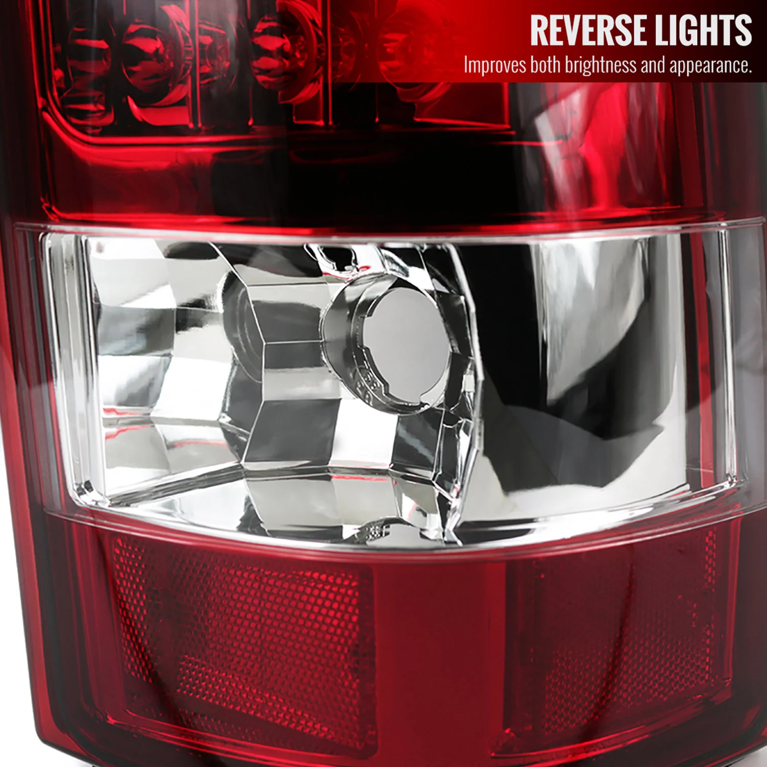 2003-2006 Chevy Silverado LED Tail Lights Chrome Housing/Red Clear Lens - Image 4