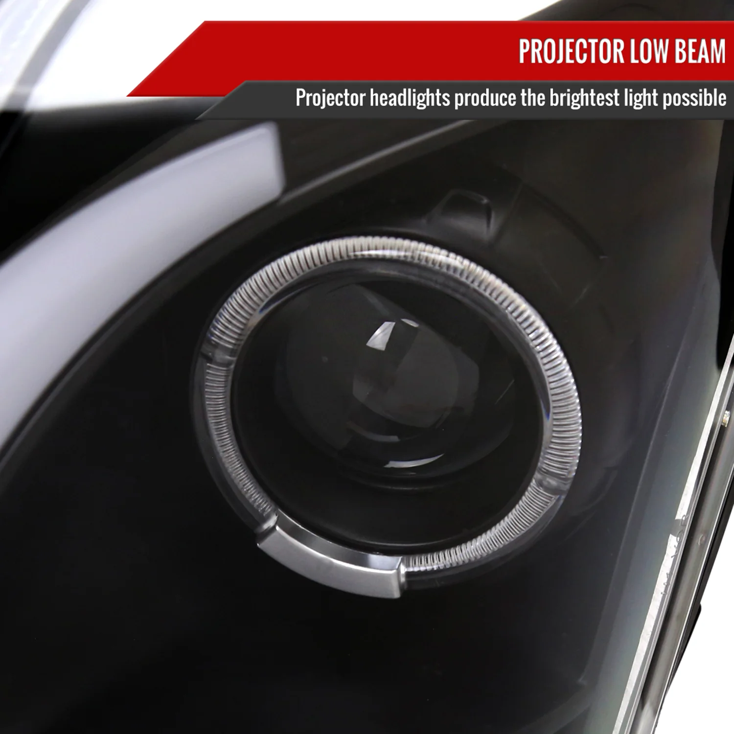 2003-2007 Cadillac CTS Halo LED Turn Signal Projector Headlights Black - Image 4