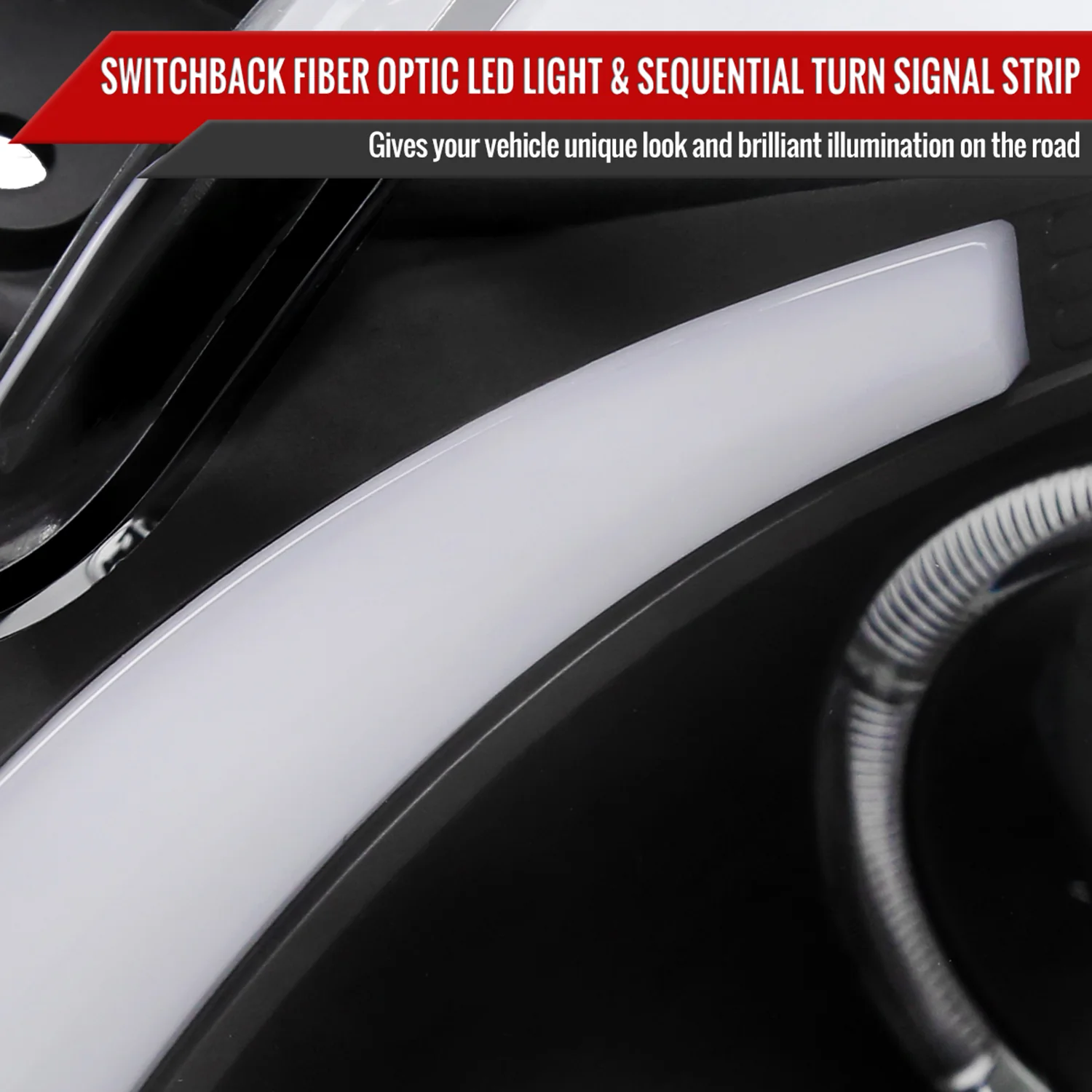 2003-2007 Cadillac CTS Halo LED Turn Signal Projector Headlights Black - Image 6