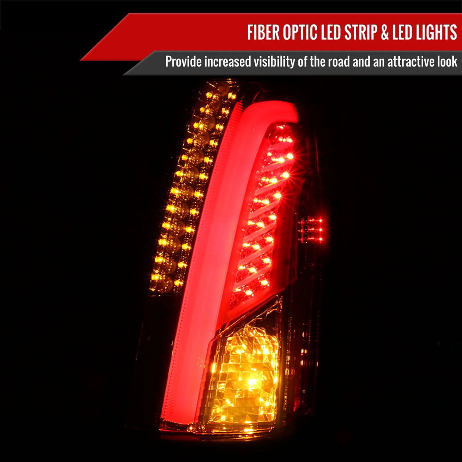 2003-2007 Cadillac CTS LED Tail Lights Chrome Housing/Clear Lens - Image 2