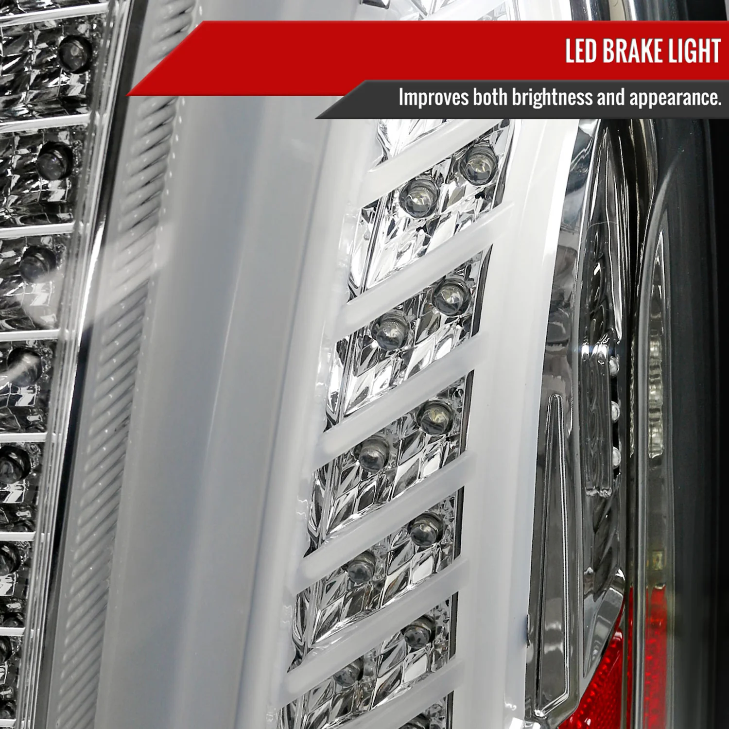 2003-2007 Cadillac CTS LED Tail Lights Chrome Housing/Clear Lens - Image 4