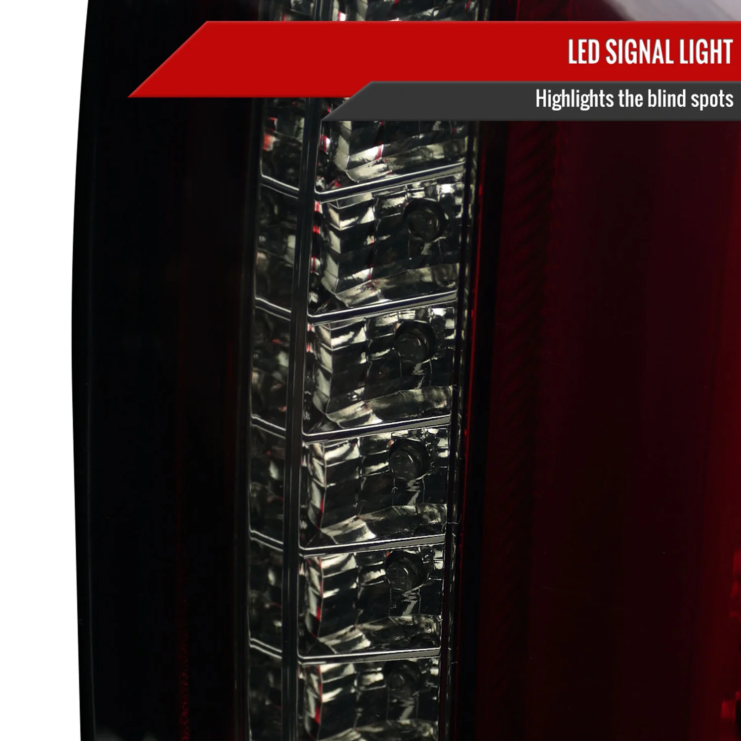 2003-2007 Cadillac CTS LED Tail Lights Chrome Housing/Red Smoke Lens - Image 5