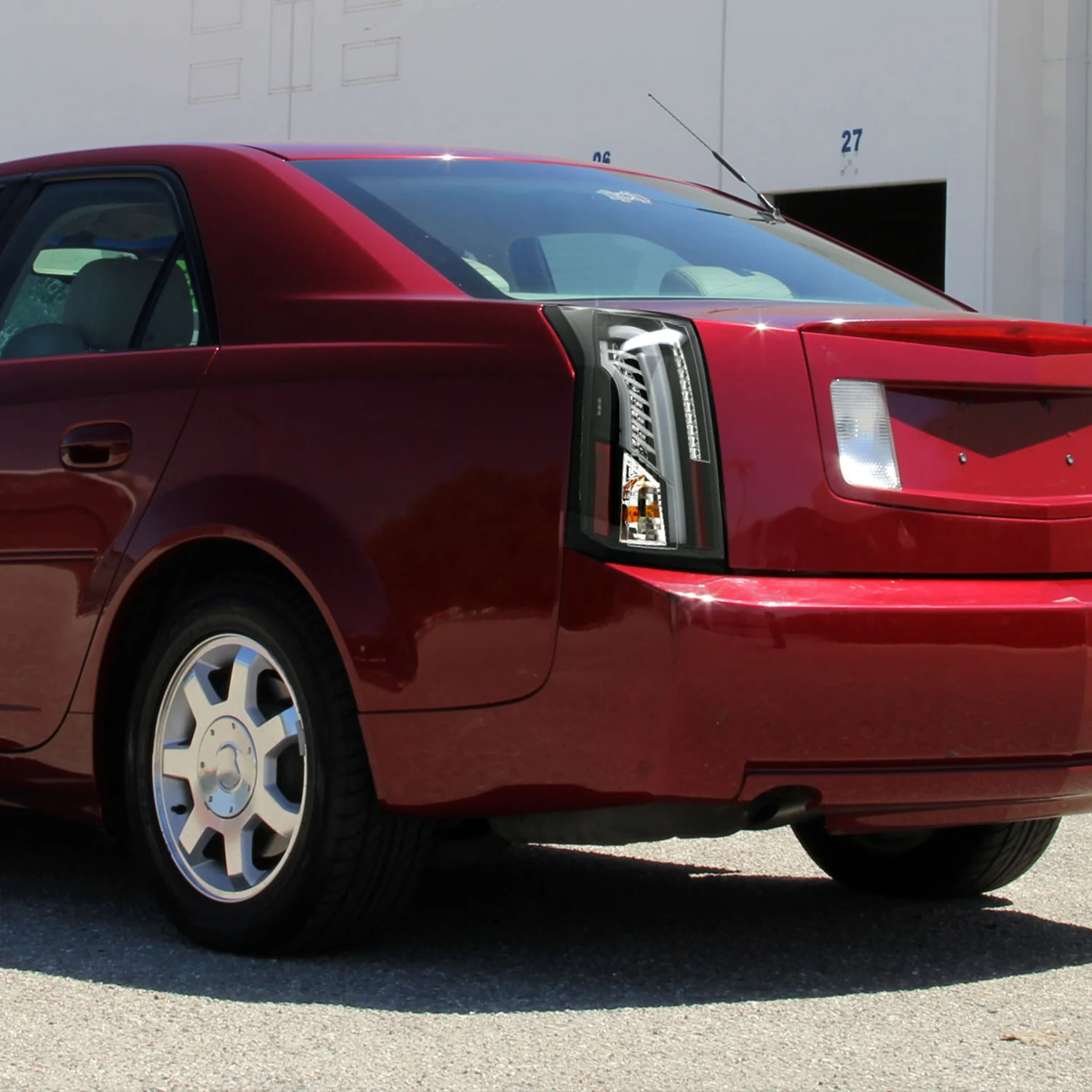 2003-2007 Cadillac CTS LED Tail Lights Matte Black Housing/Clear Lens - Image 10