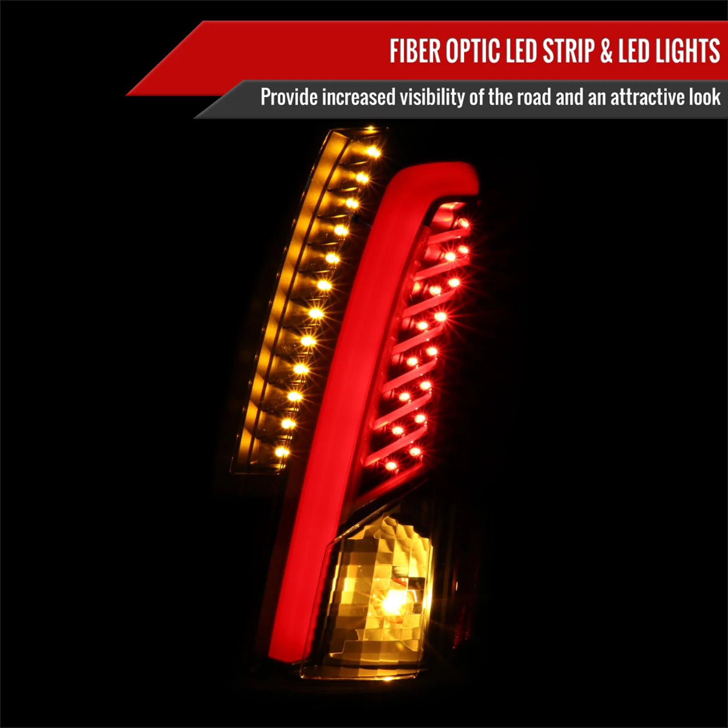 2003-2007 Cadillac CTS LED Tail Lights Matte Black Housing/Clear Lens - Image 2