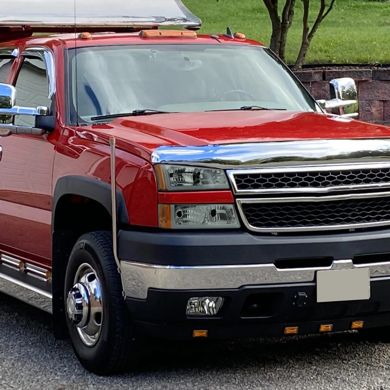2003-2007 Chevy Silverado /02-2006 Avalanche LED Bar Headlights Chrome Smoke - Image 9