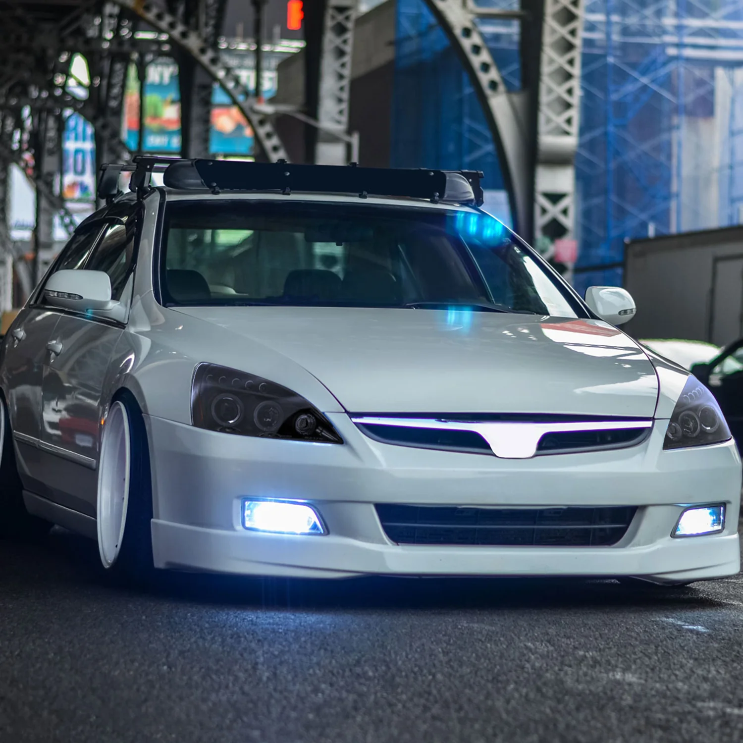 2003-2007 Honda Accord Dual Halo Projector Headlights Glossy Black/Smoke Lens - Image 9