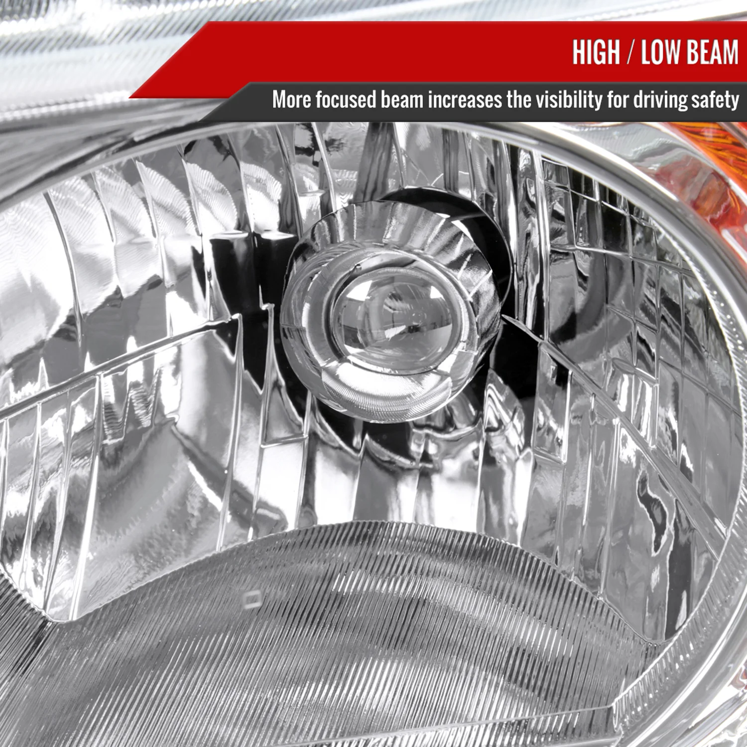 2003-2008 Honda Element Factory Style Headlights Chrome Housing/Clear Lens - Image 4