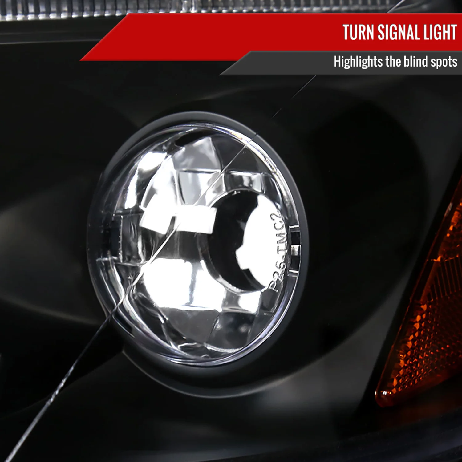 2003-2008 Toyota Corolla Dual Halo Projector Headlights Matte Black/Clear Lens - Image 6
