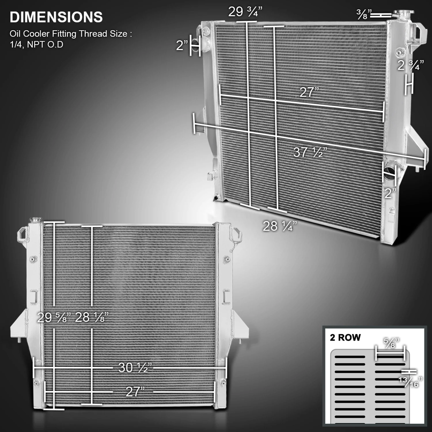 2003-2009 Dodge RAM 2500/3500 5.9L/6.7L Cummins 2Row Performance Radiator - Image 9