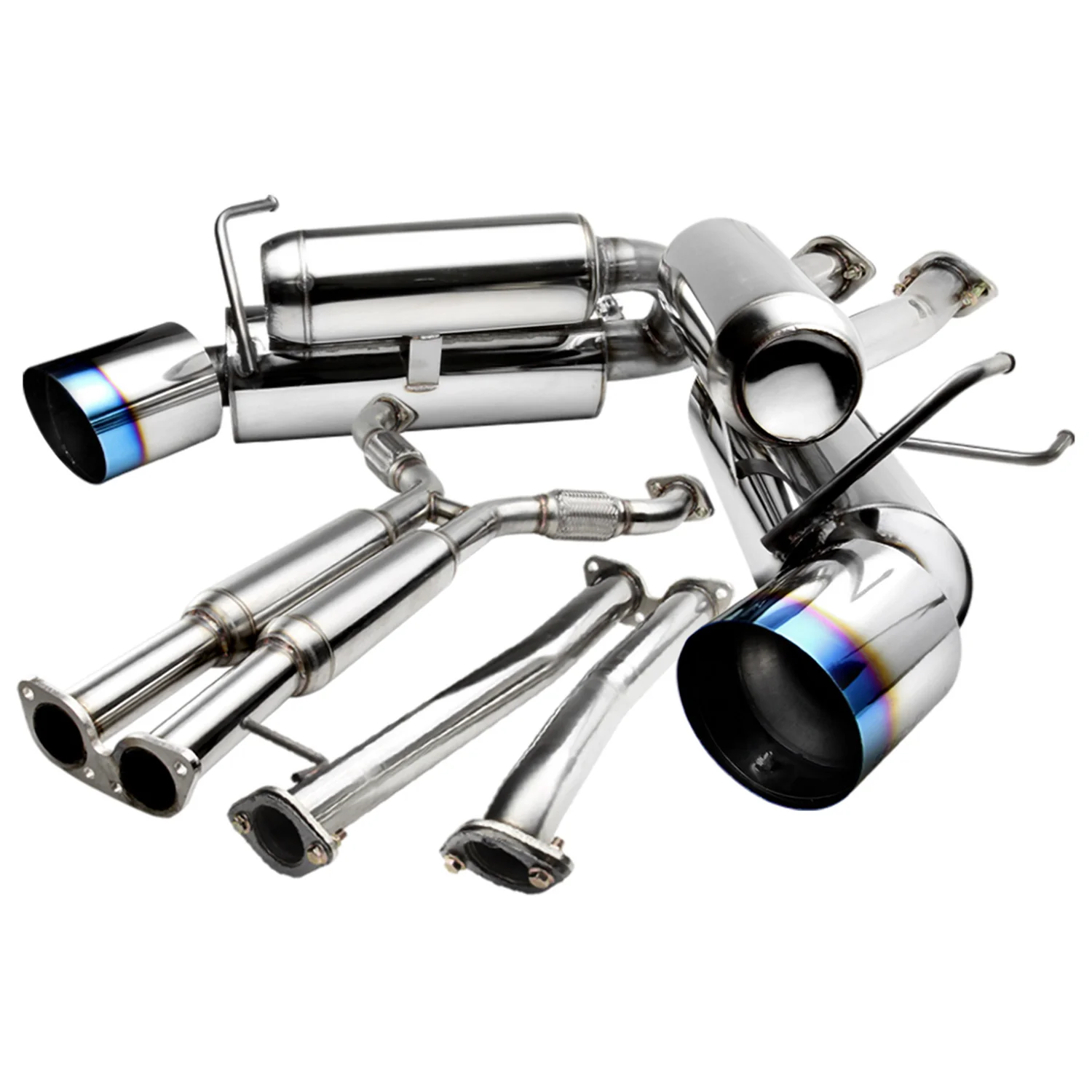 2003-2009 Nissan 350Z Coupe/Convertible Steel Dual Catback Exhaust Burnt Tips