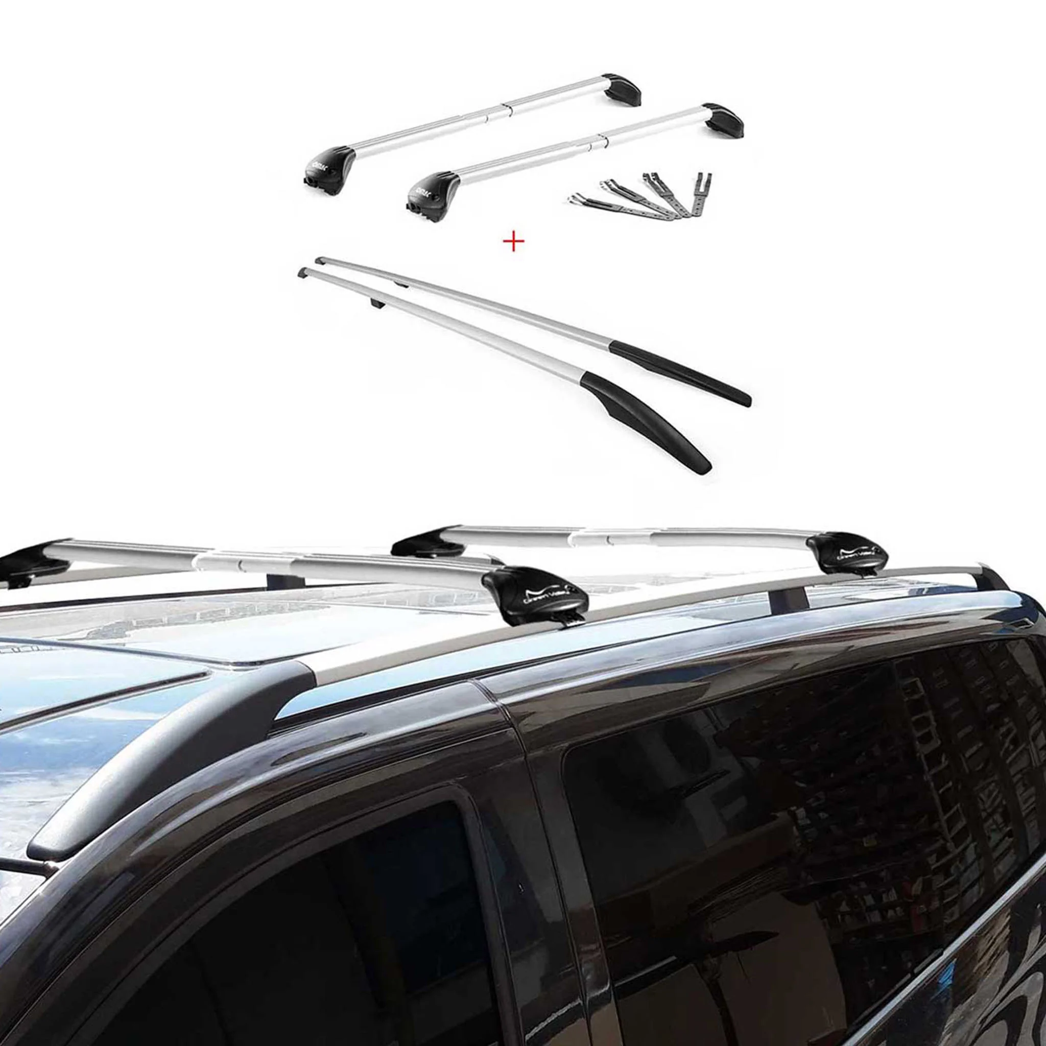 2003-2010 Porsche Cayenne Roof Racks & Roof Rack Rails Silver - Image 5