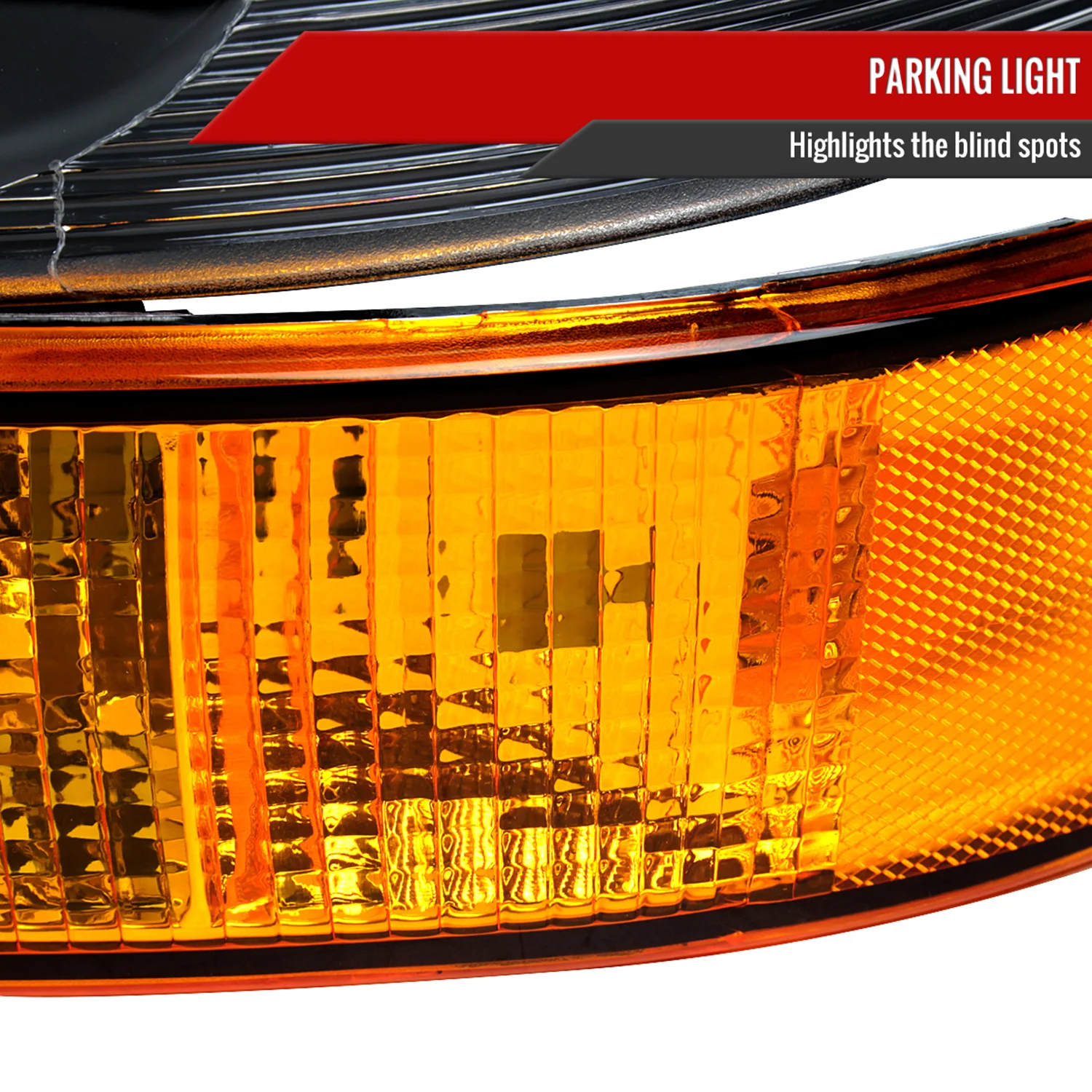 2003-2023 Chevy Express/GMC Savana Factory Headlights Amber Bumper Lamp Black - Image 6
