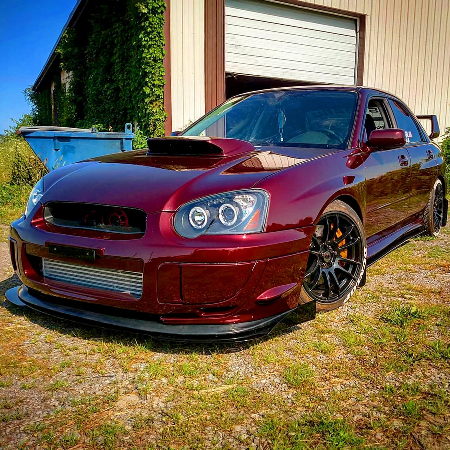 2004-2005 Subaru Impreza WRX/STI Outback Dual Halo Projector Headlights Black - Image 10