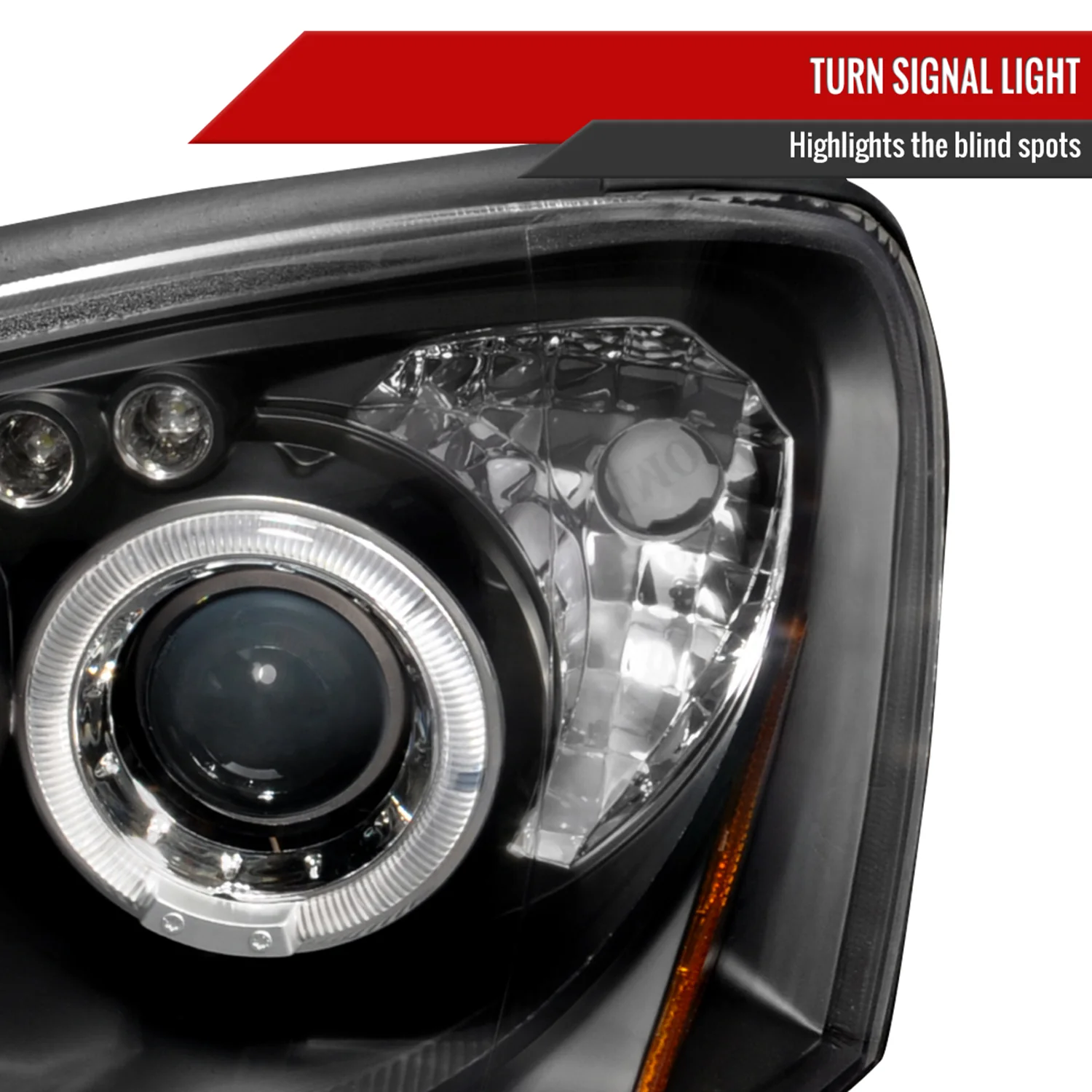 2004-2005 Subaru Impreza WRX/STI Outback Dual Halo Projector Headlights Black - Image 6