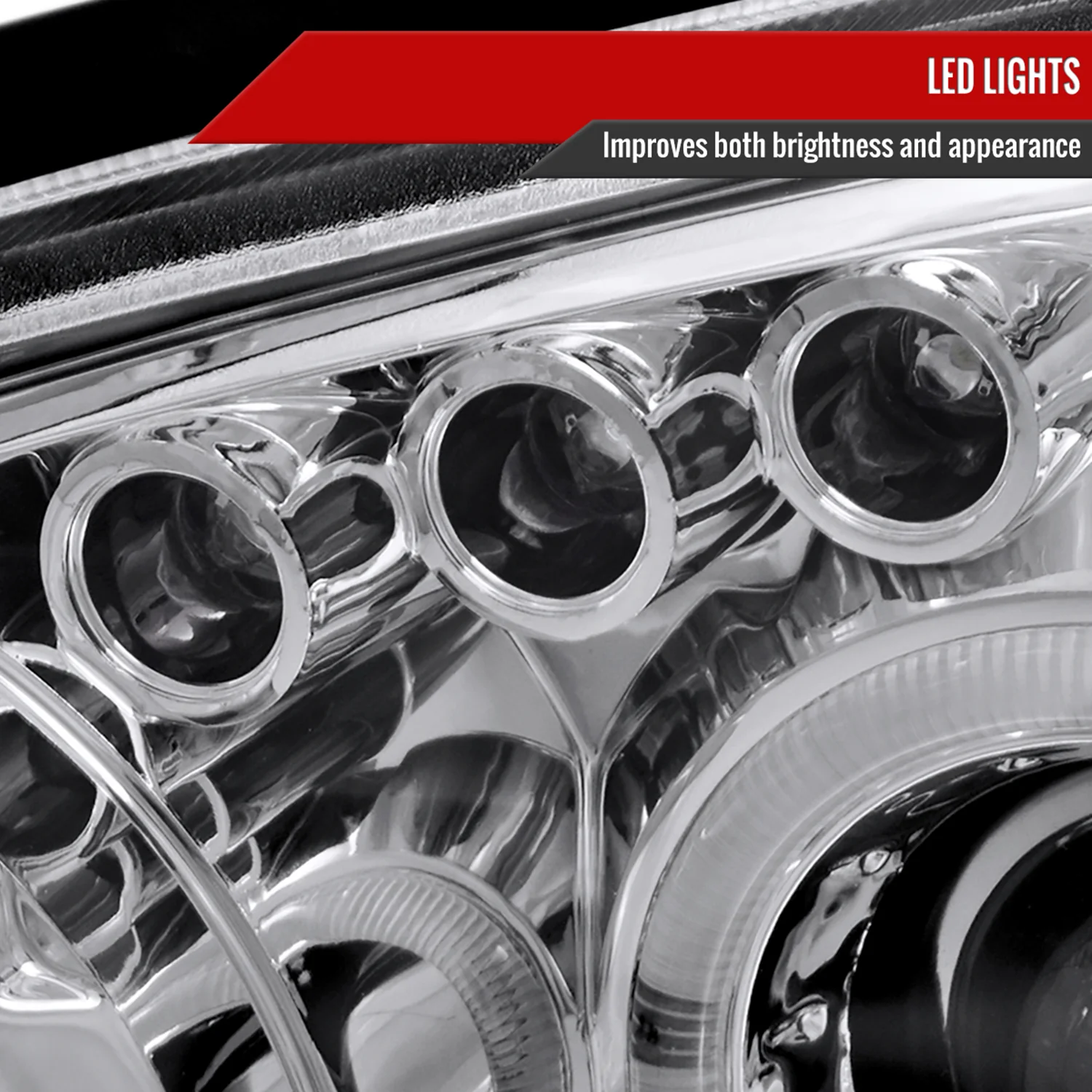2004-2005 Subaru Impreza WRX/STI Outback Dual Halo Projector Headlights Chrome - Image 5