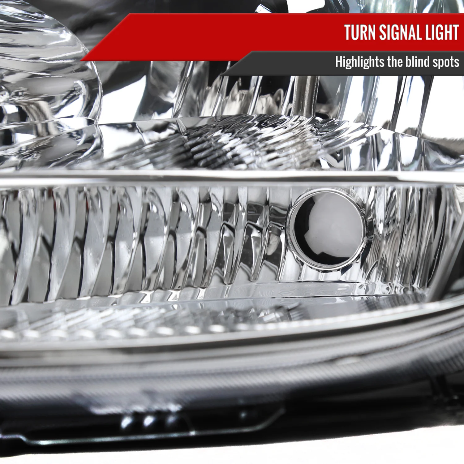 2004-2005 Toyota Sienna Factory Headlights w/Amber Reflector Chrome/Clear - Image 5