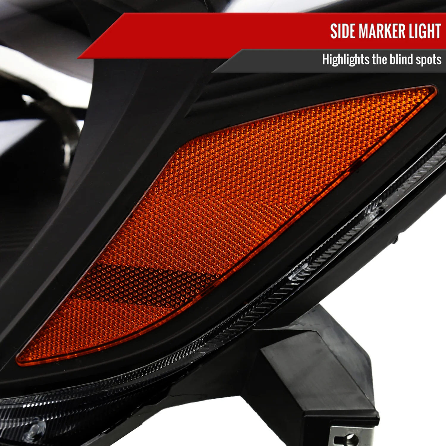 2004-2005 Toyota Sienna Factory Headlights w/Amber Reflector Matt Black/Clear - Image 6