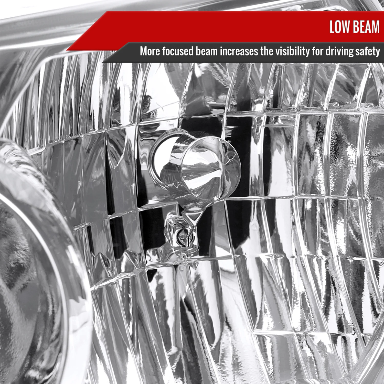 2004-2007 Toyota Highlander Factory Style Headlights Chrome/Clear Lens - Image 3