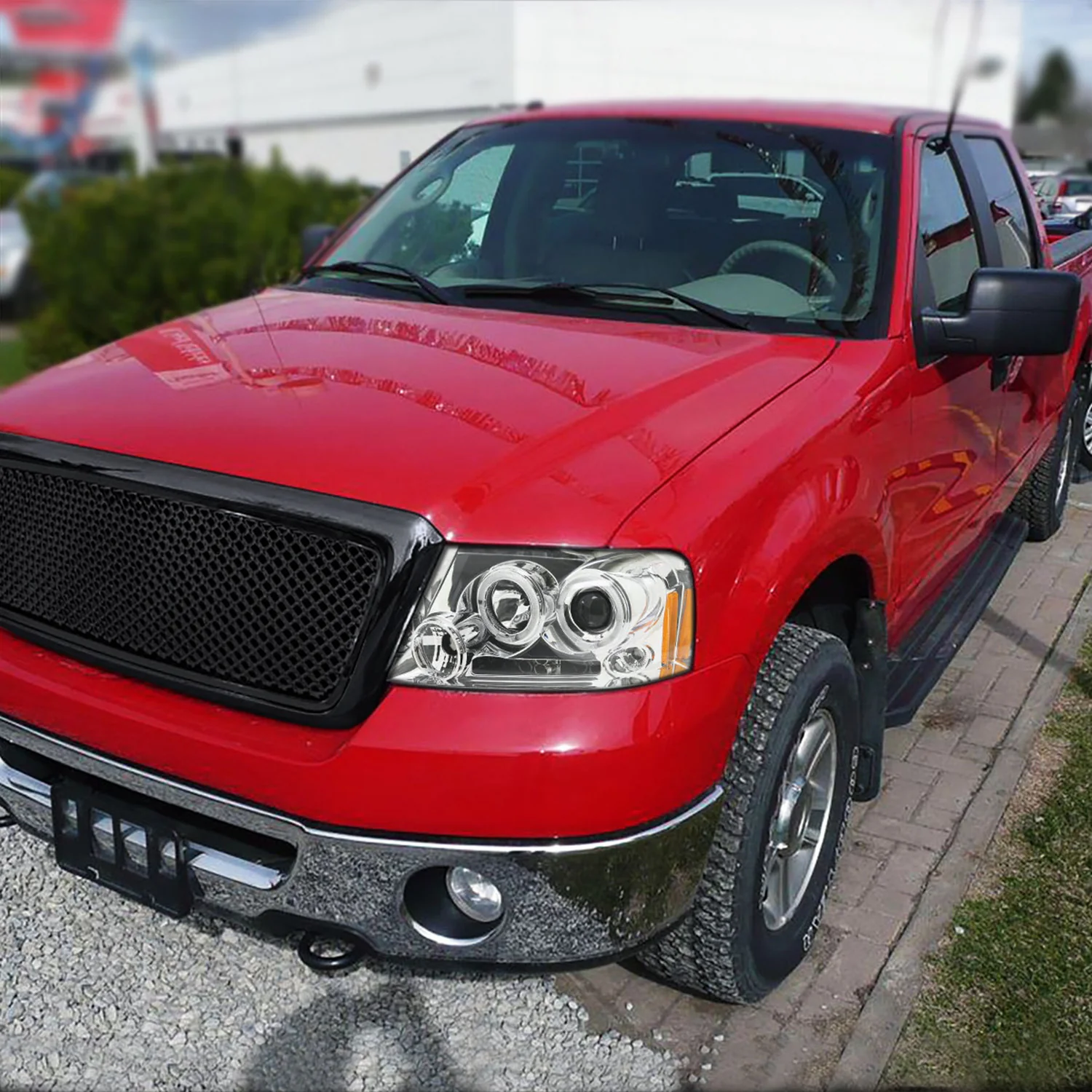 2004-2008 Ford F-150/ 06-2008 Lincoln Mark LT Dual Halo Headlights Chrome - Image 10