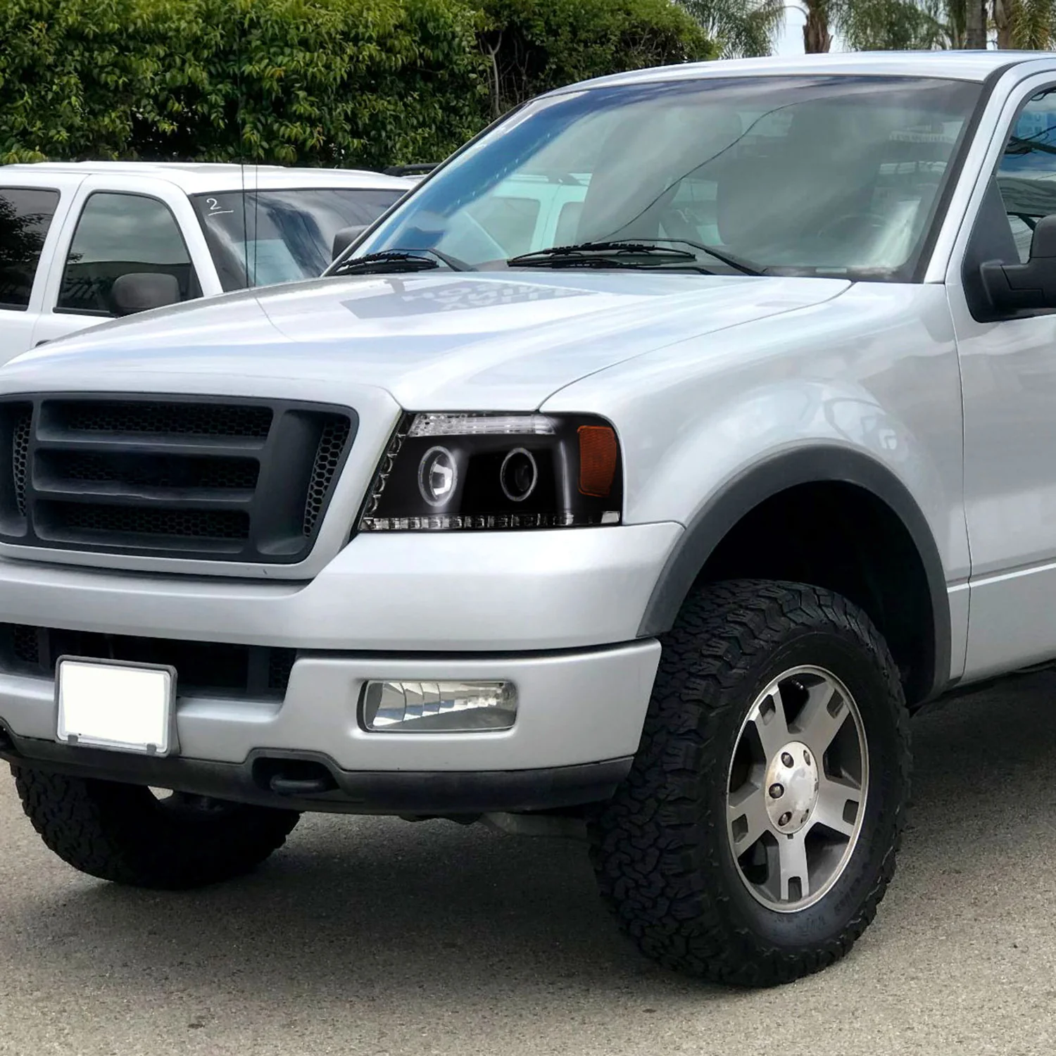 2004-2008 Ford F-150/ 06-2008 Lincoln Mark LT Dual Halo Headlights LED Black - Image 9