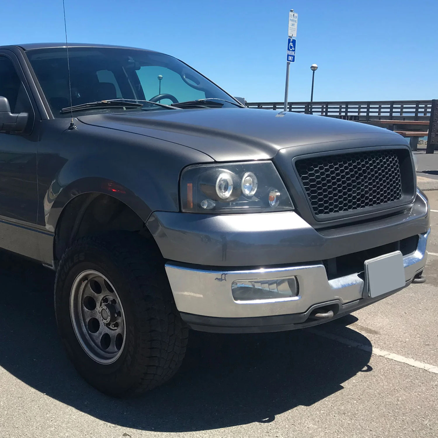 2004-2008 Ford F-150/ 06-2008 Lincoln Mark LT Dual Halo Headlights Matte Black - Image 9