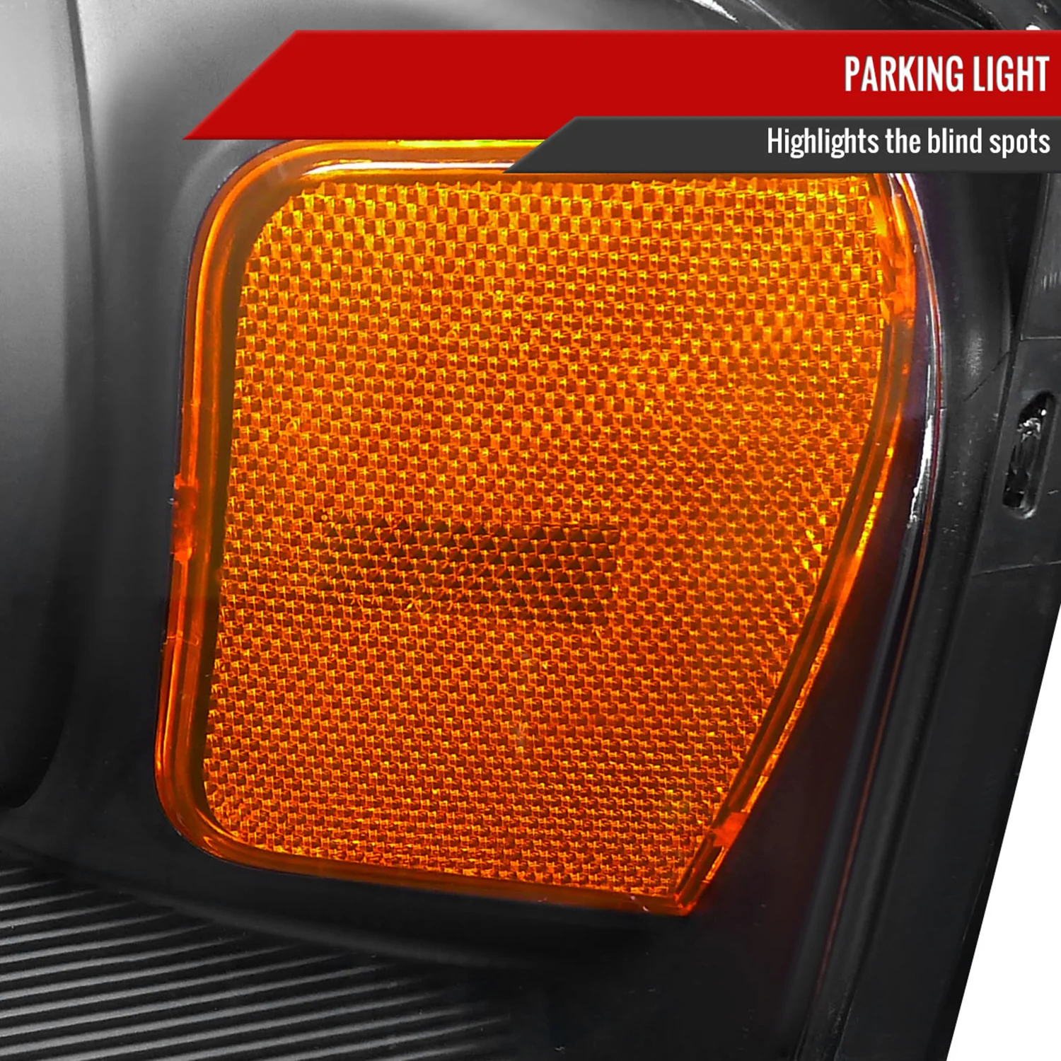 2004-2008 Ford F-150/ 06-2008 Lincoln Mark LT Headlights Amber Reflectors Black - Image 5