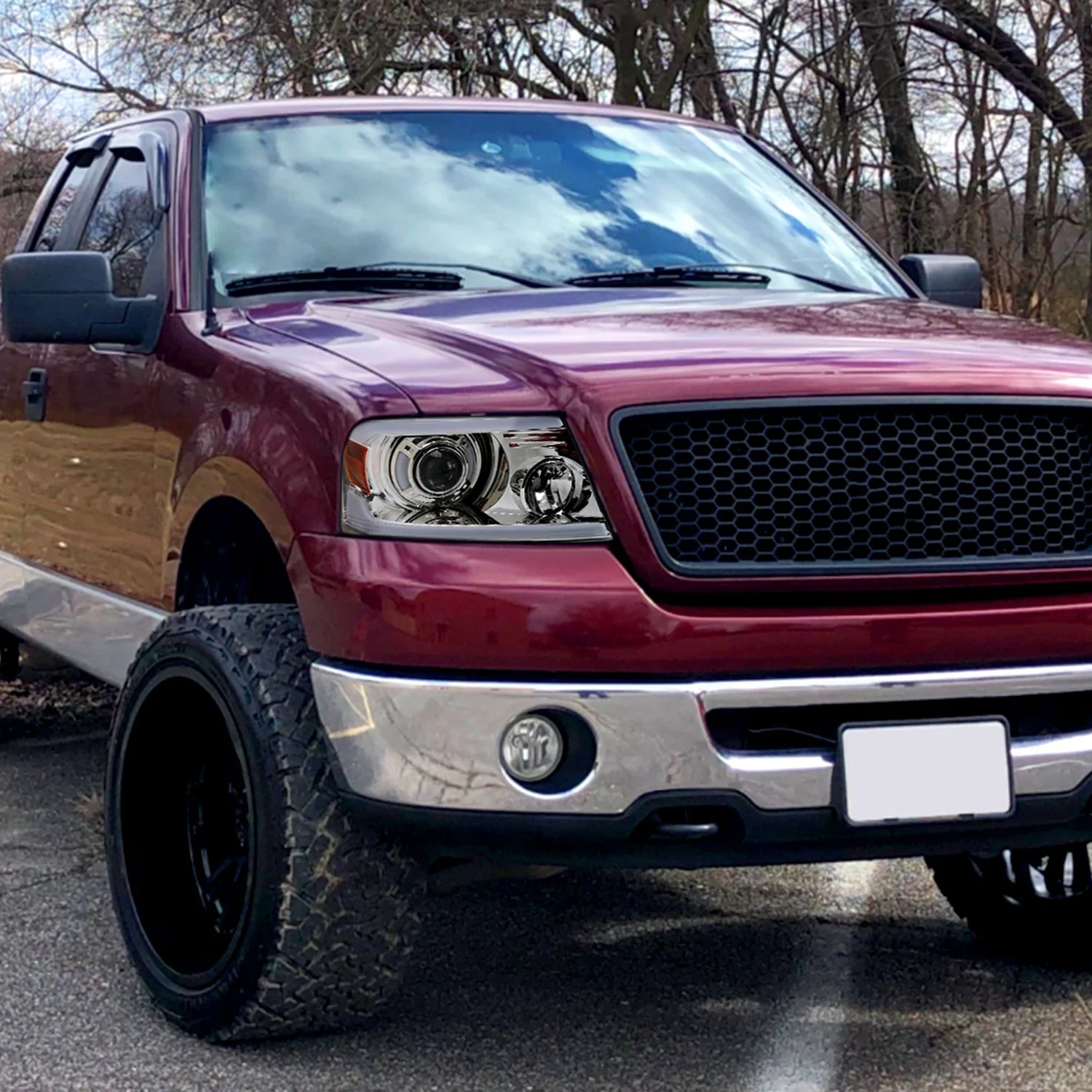 2004-2008 Ford F-150/06-2008 Lincoln Mark LT Projector Headlights LED Bar Amber - Image 10