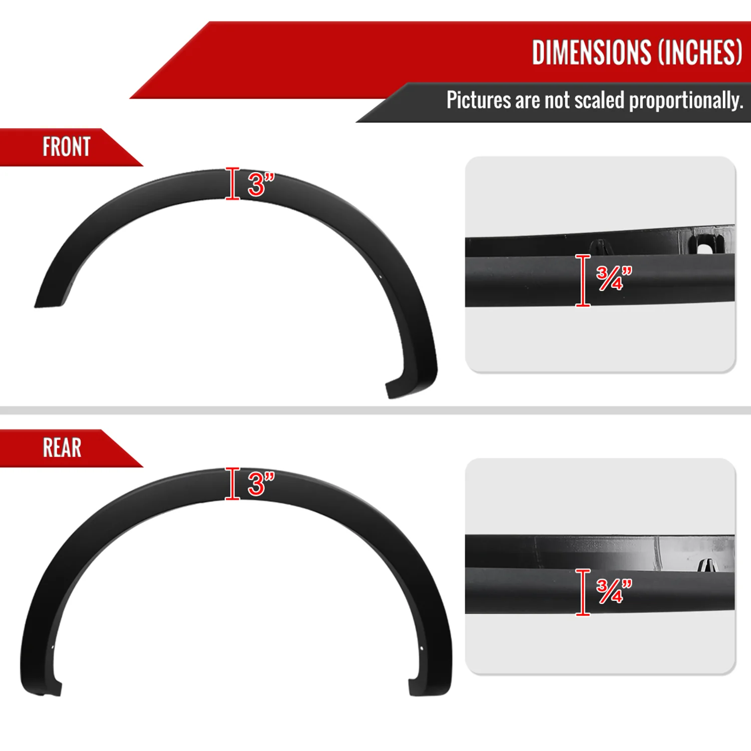 2004-2008 Ford F-150/ 07-2008 Lincoln Mark LT Factory OE Style Fender Flares - Image 2