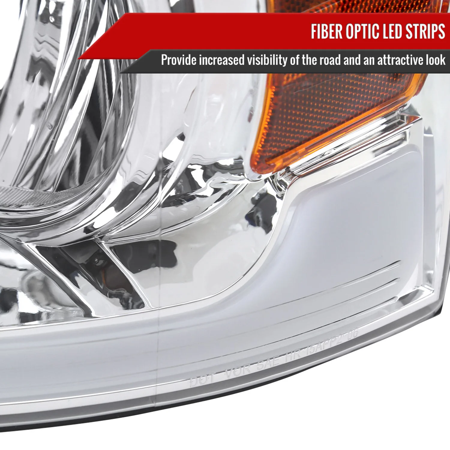 2004-2008 Ford F-150/ 2006-2008 Lincoln Mark LT LED Factory Headlights Chrome - Image 4