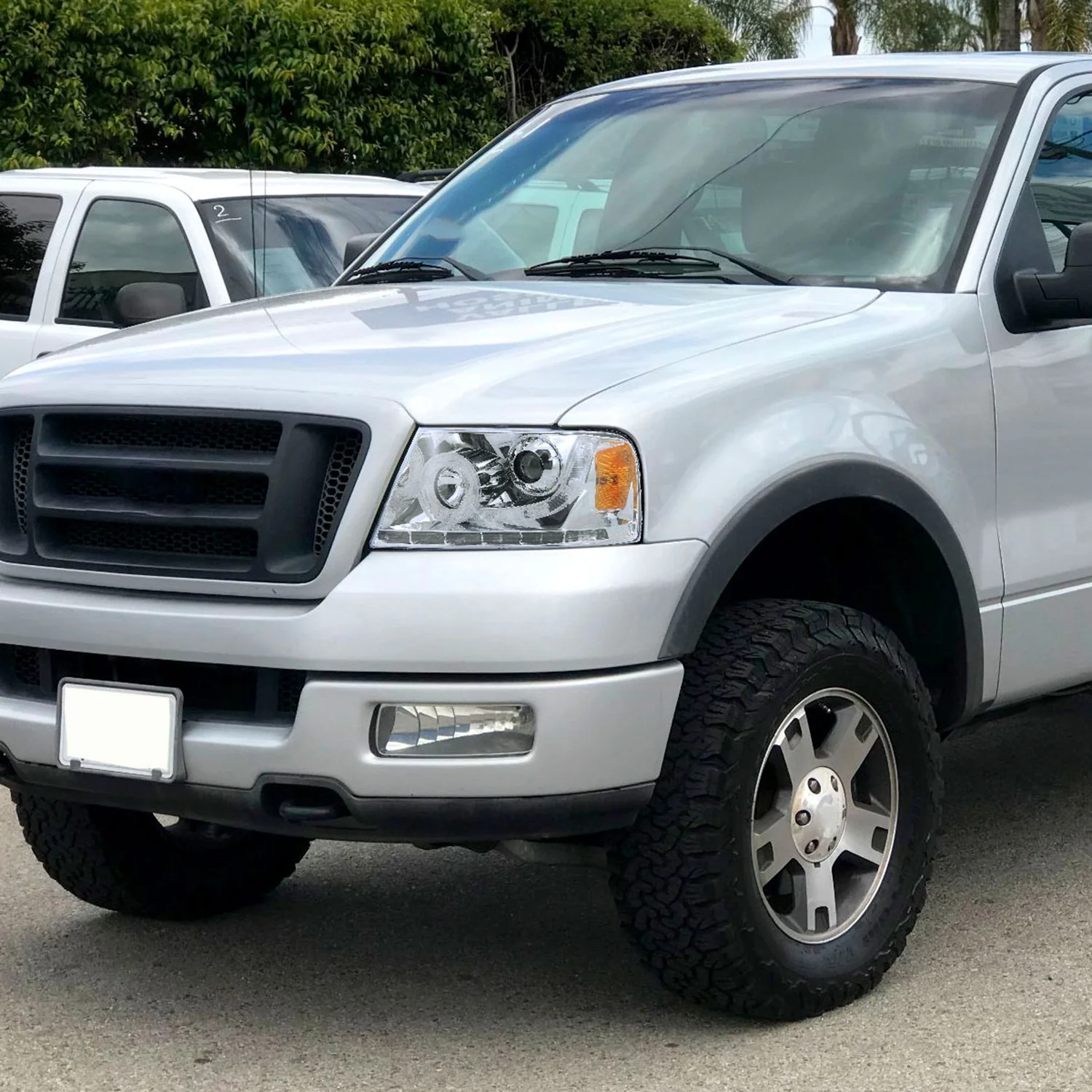 2004-2008 Ford F-150/ Lincoln Mark LT Halo Headlights LED Light& Signal Chrome - Image 9
