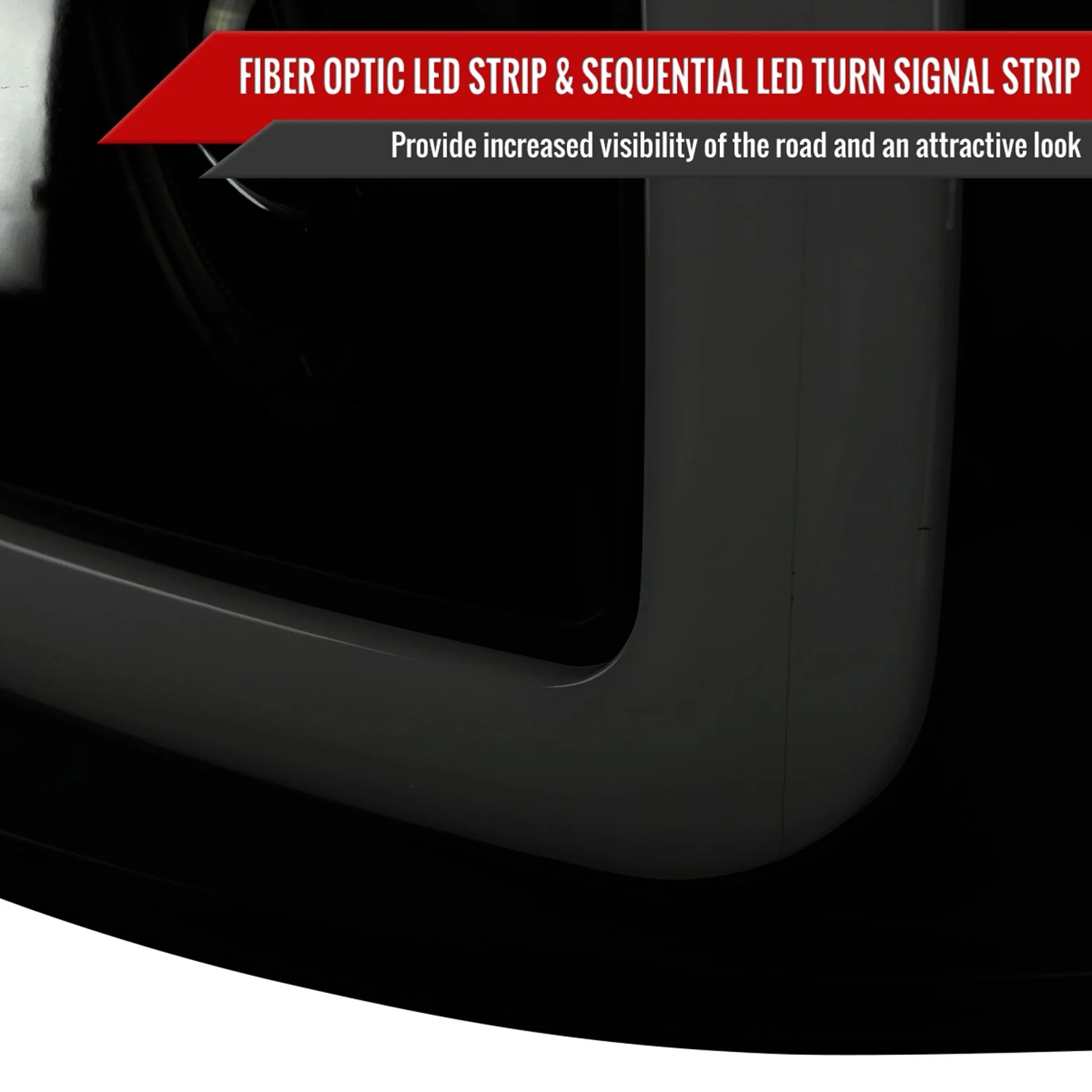 2004-2008 Ford F-150/Lincoln Mark LT LED CBar Projector Headlights Black&Smoke - Image 5